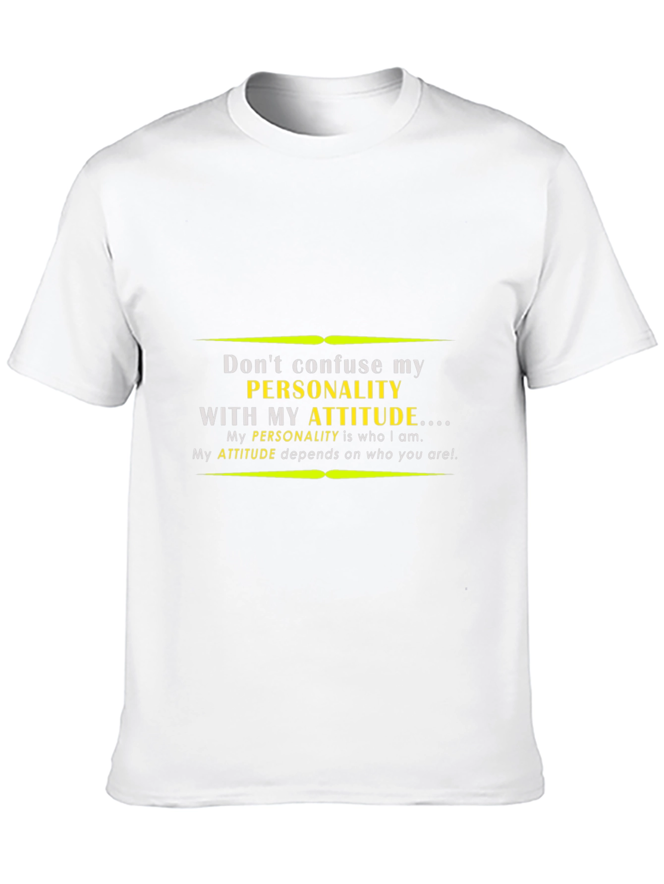 Personality Attitude Graphic Tee - Unisex Black T-Shirt