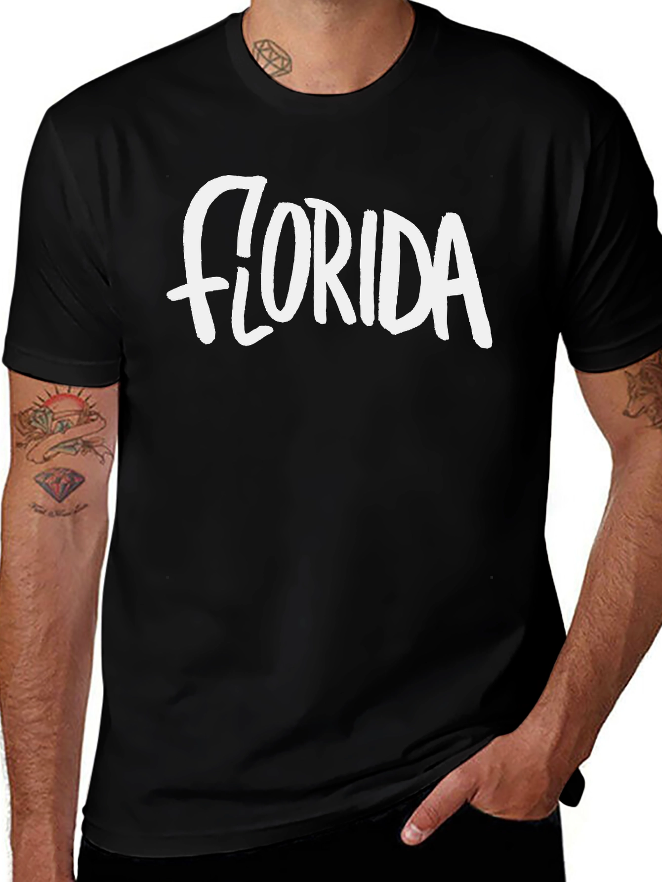 Florida Graphic Tee - Black Crewneck