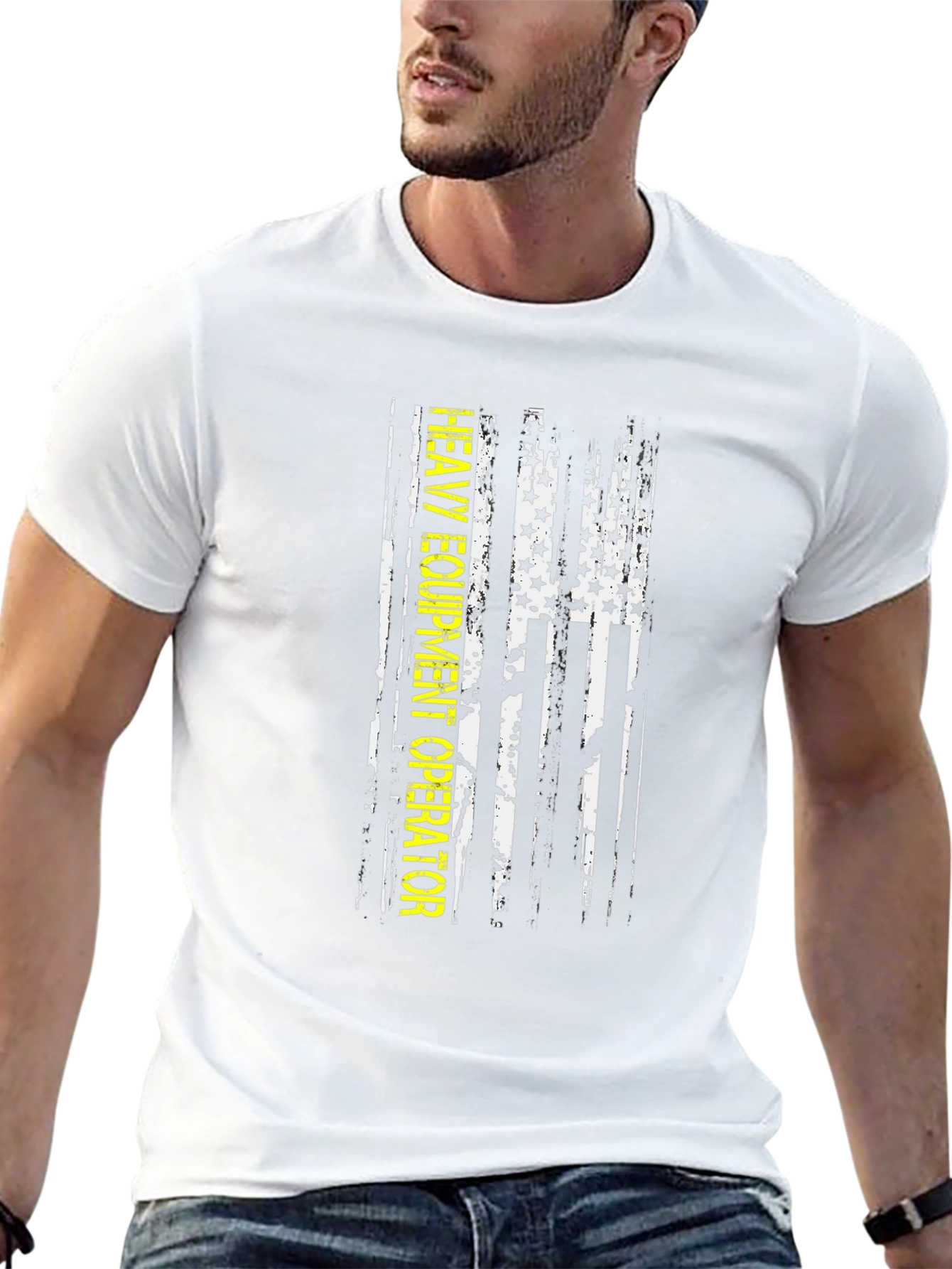 Heavy Equipment Operator T-Shirt - American Flag