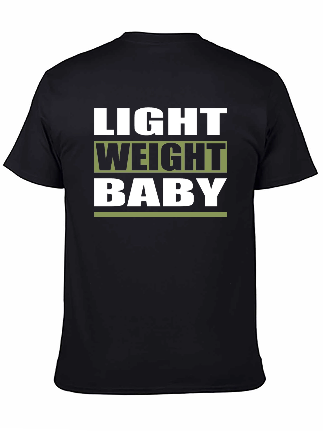 Light Weight Baby T-Shirt Black Cotton Gym Motivation