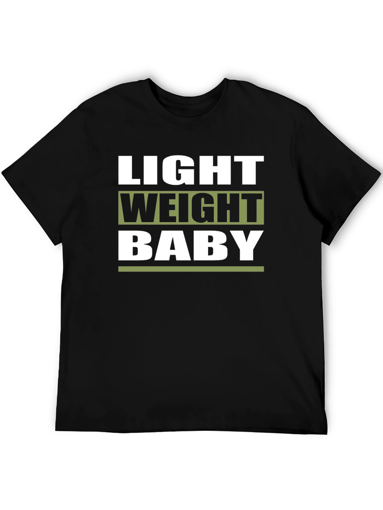Light Weight Baby T-Shirt Black Cotton Gym Motivation