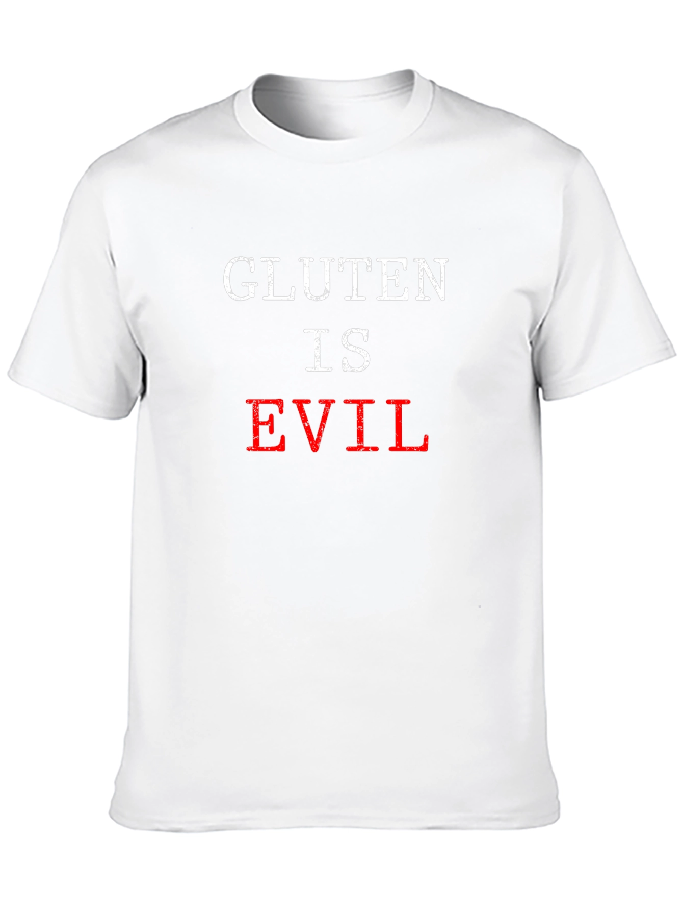 Gluten is Evil Graphic T-Shirt - Sarcastic Tee