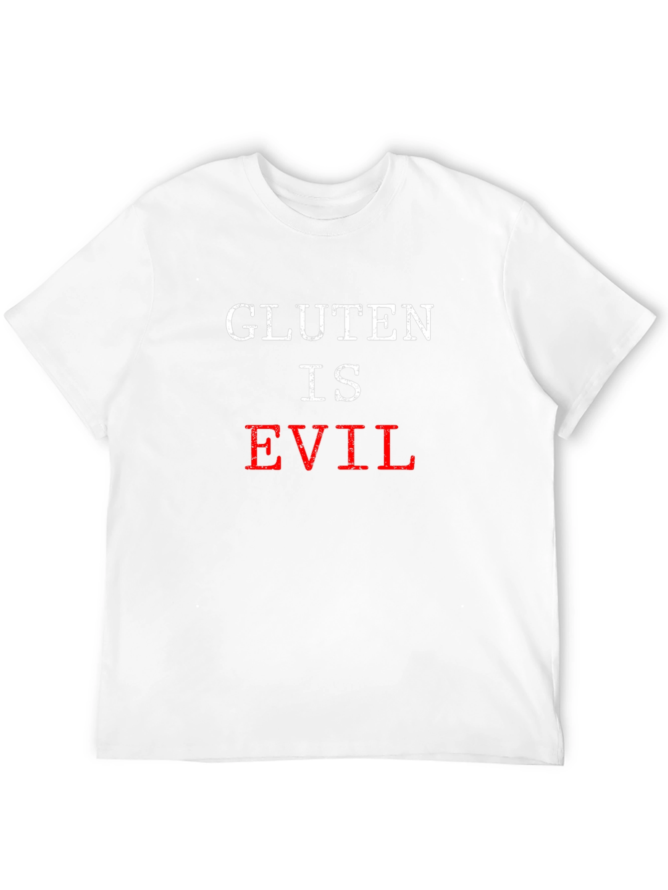 Gluten is Evil Graphic T-Shirt - Sarcastic Tee