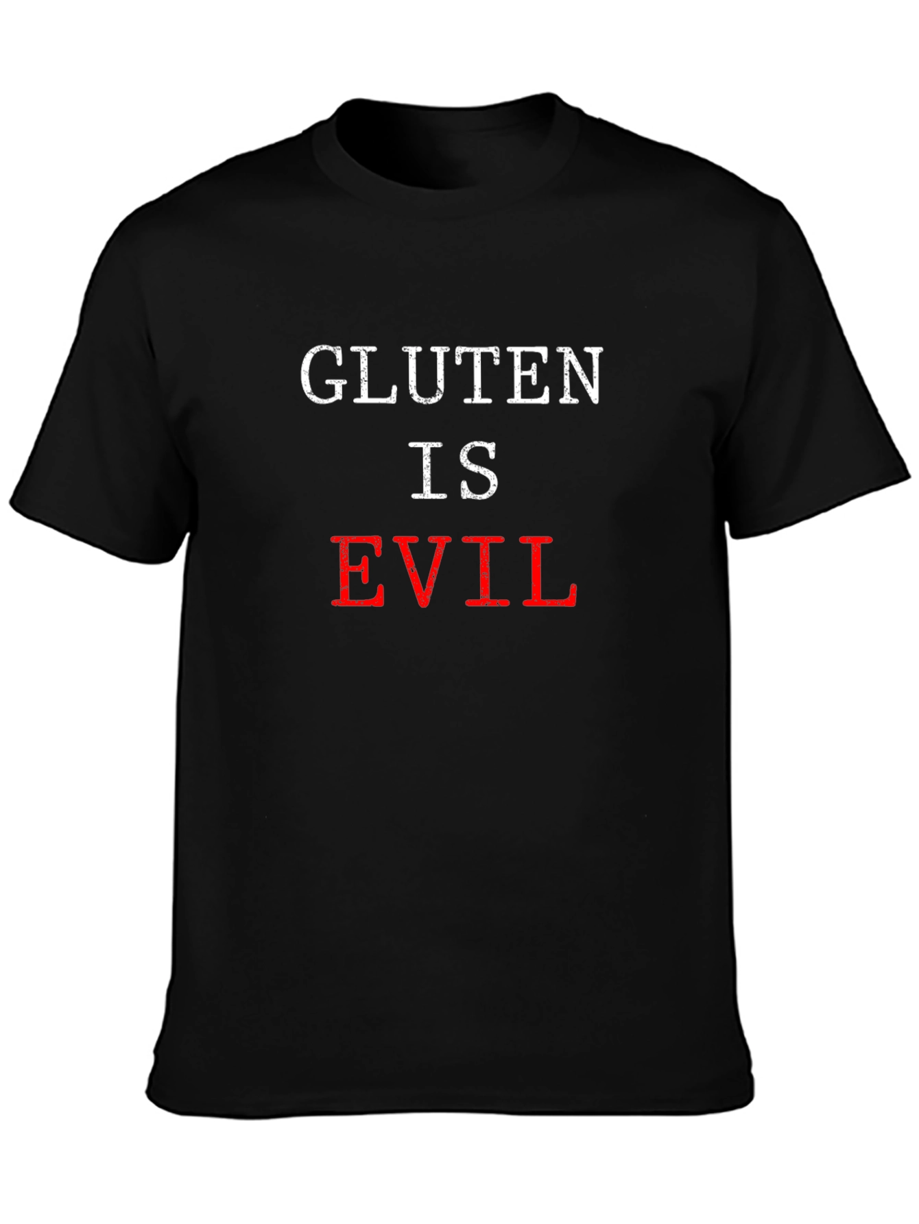 Gluten is Evil Graphic T-Shirt - Sarcastic Tee