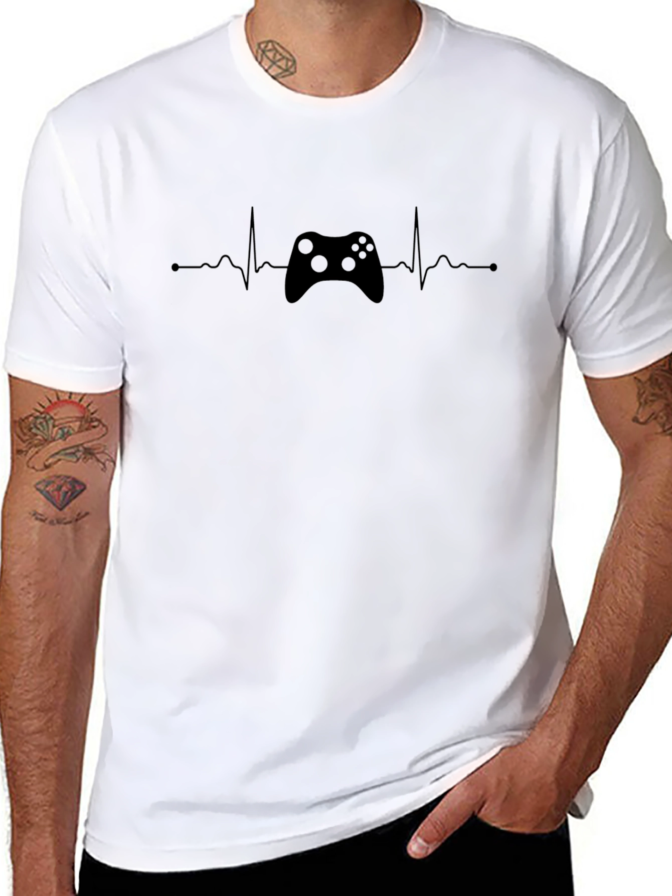 Gamer Heartbeat T-Shirt - Console Controller Design
