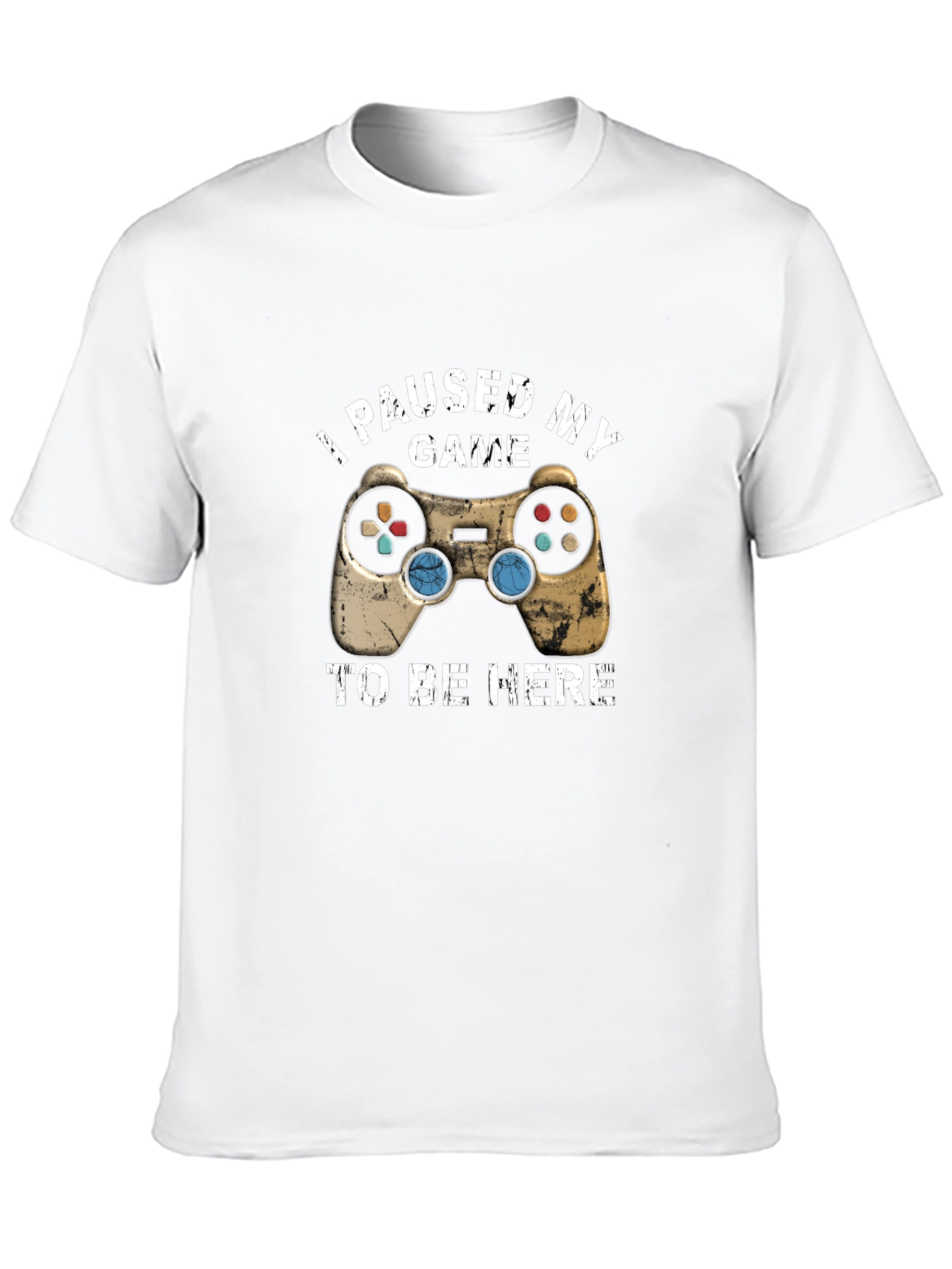 I Paused My Game To Be Here Black T-Shirt