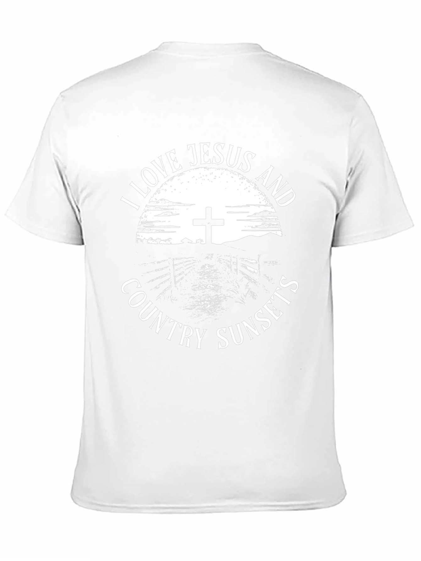 I Love Jesus and Country Sunsets Graphic Tee