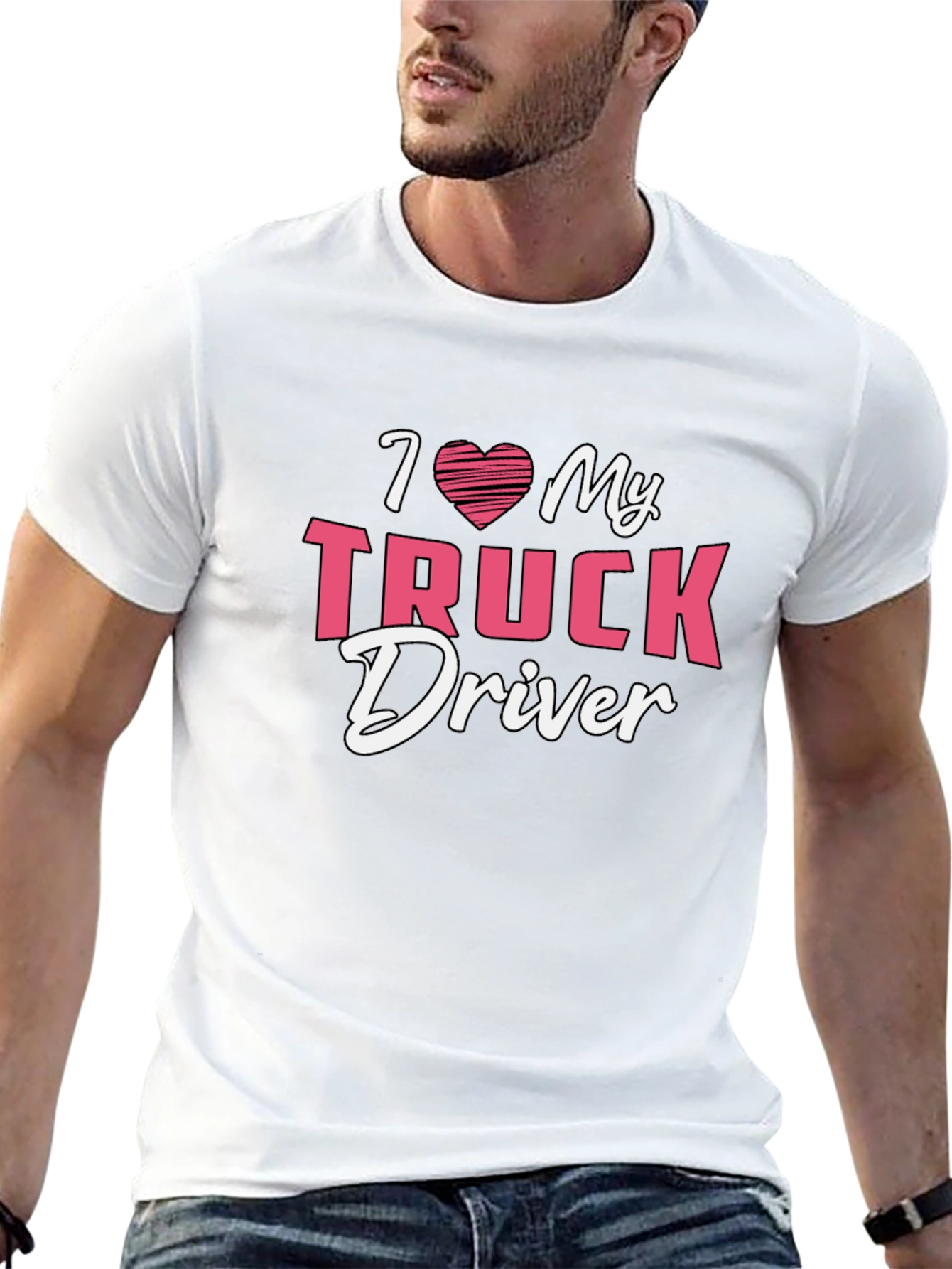I Heart My Truck Driver Tee - Black