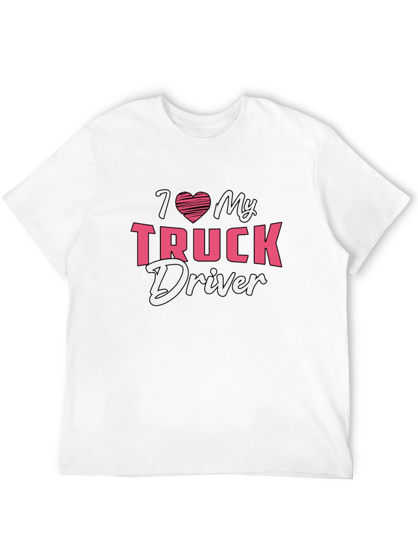 I Heart My Truck Driver Tee - Black