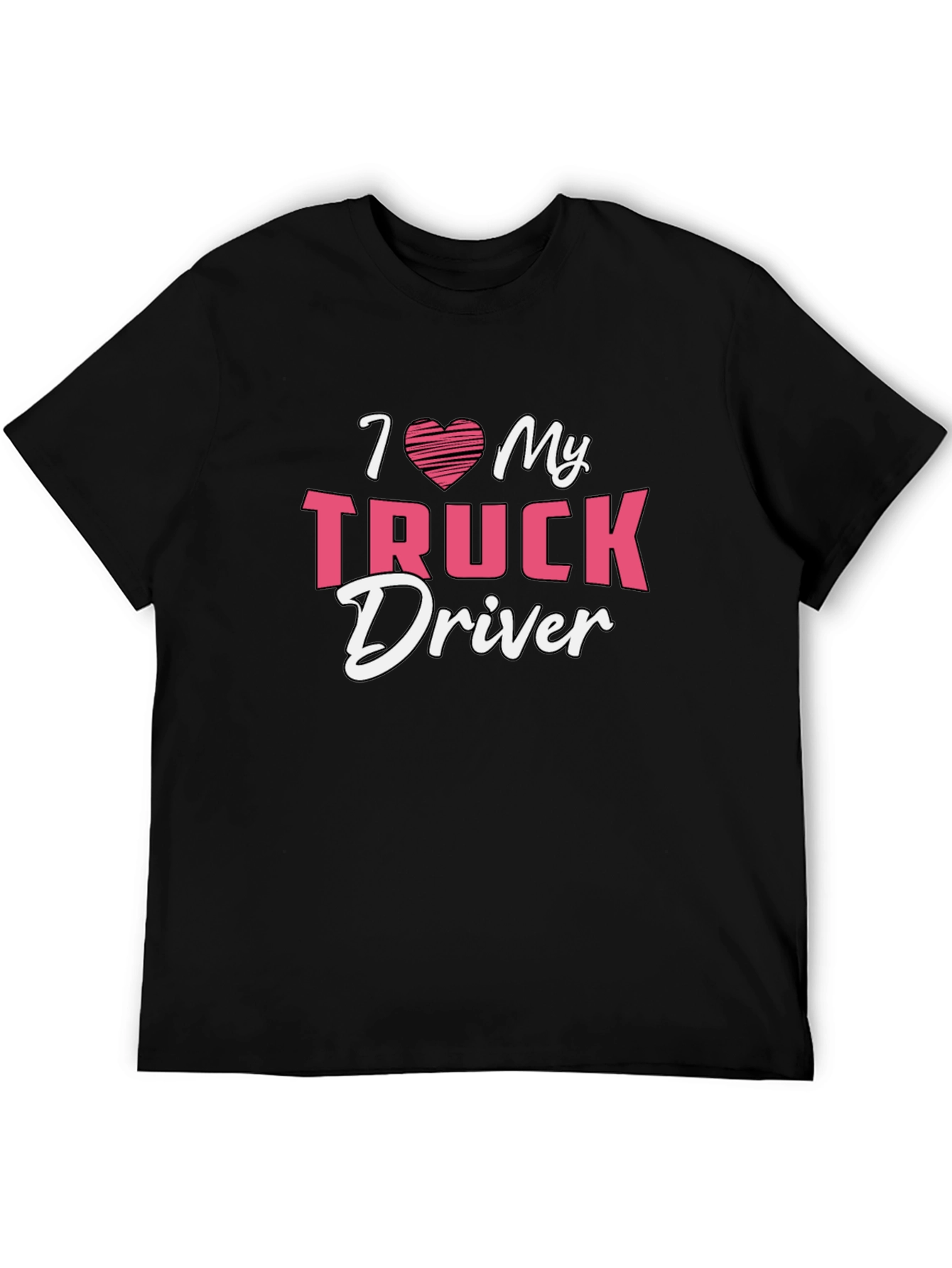 I Heart My Truck Driver Tee - Black