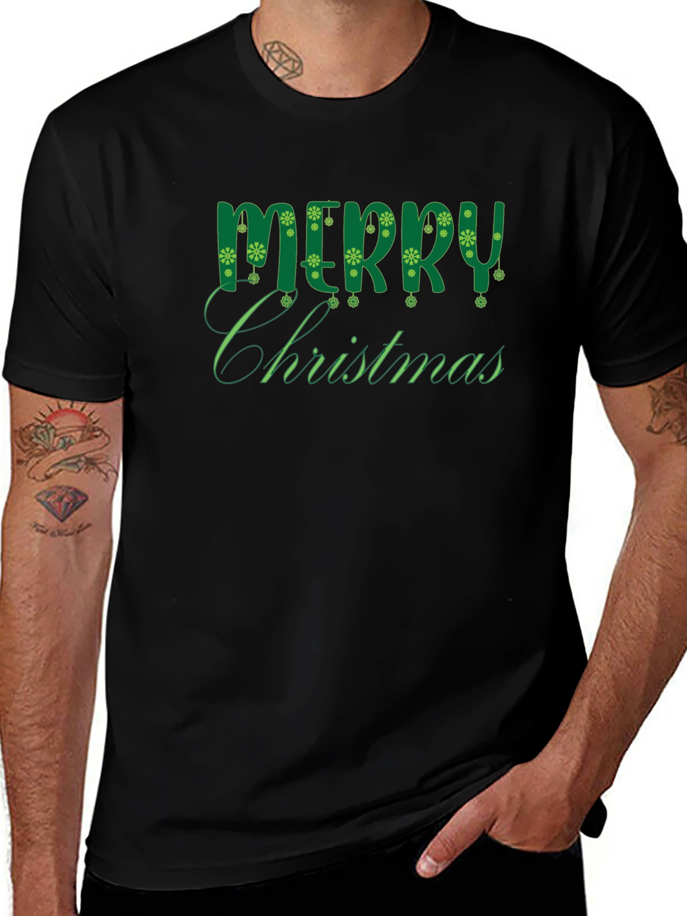 Merry Christmas Graphic Tee - Holiday Season Apparel