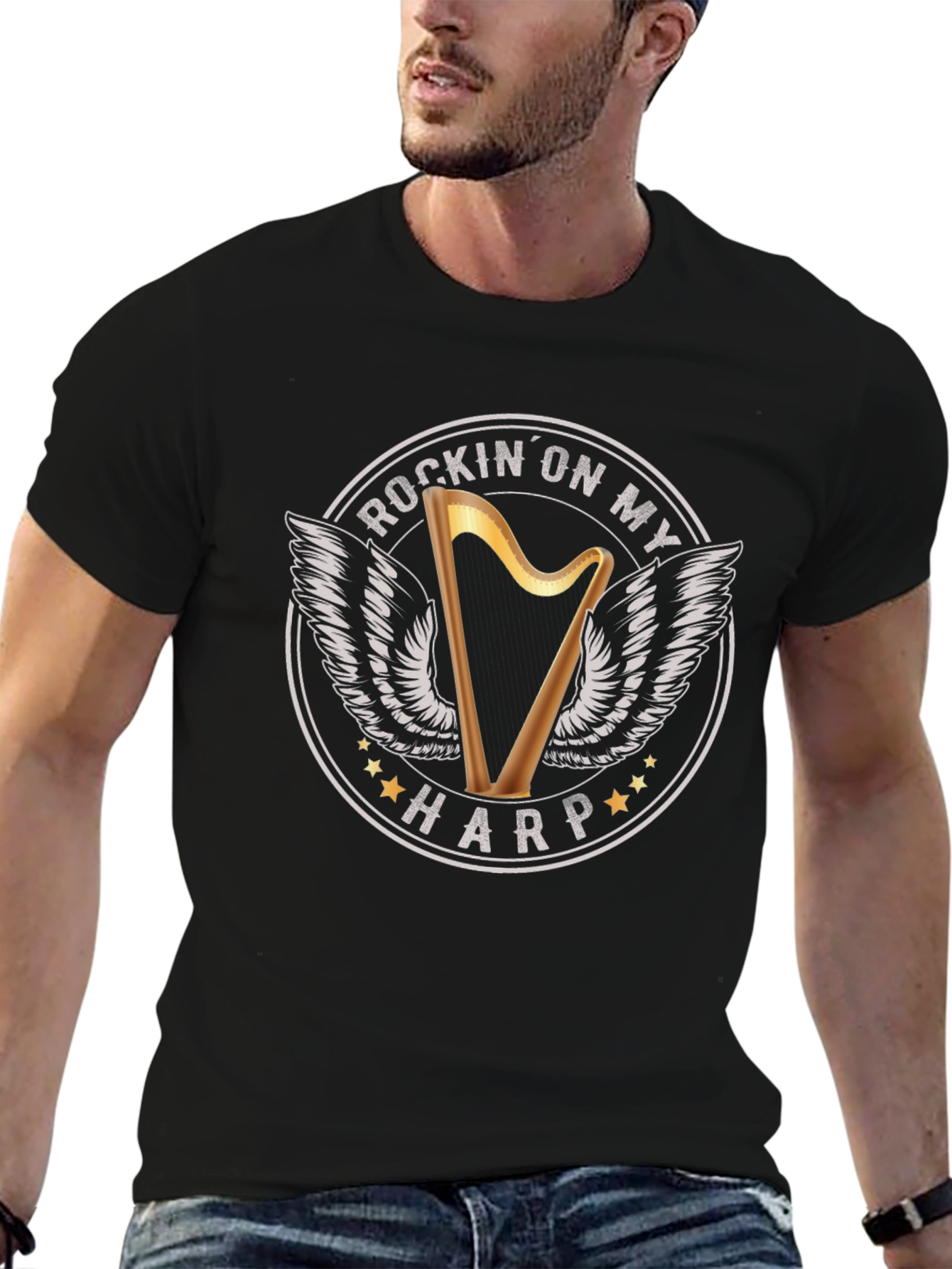 Rockin On My Harp Graphic T-Shirt