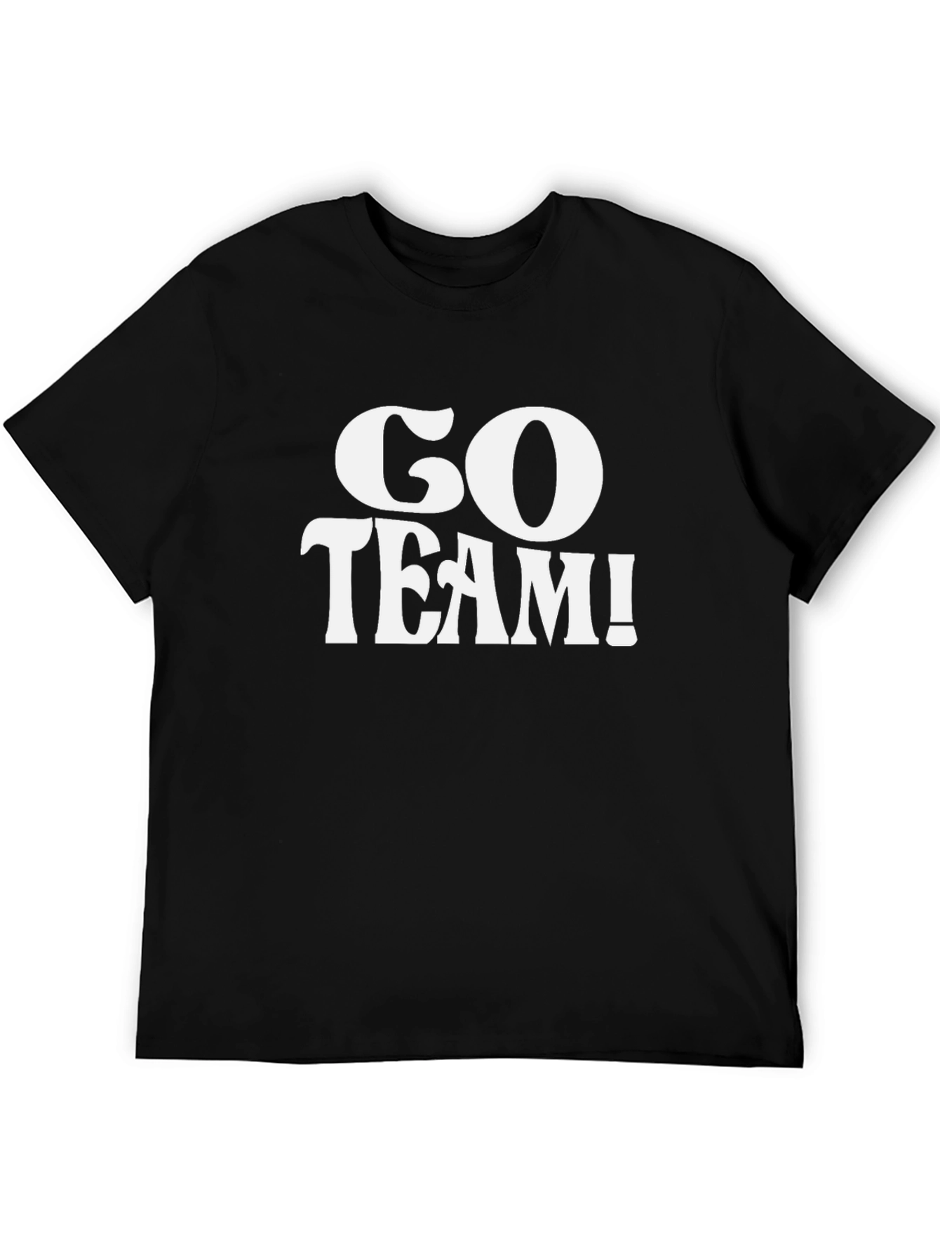 Go Team! Graphic Tee - Black Cotton T-Shirt