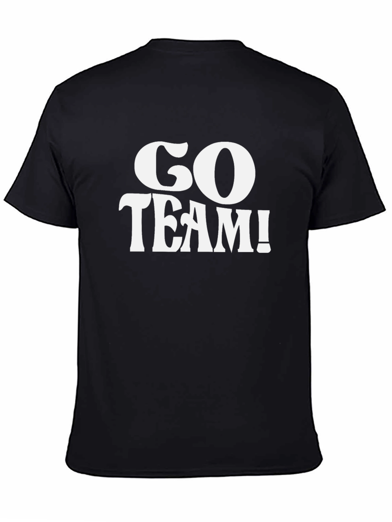 Go Team! Graphic Tee - Black Cotton T-Shirt