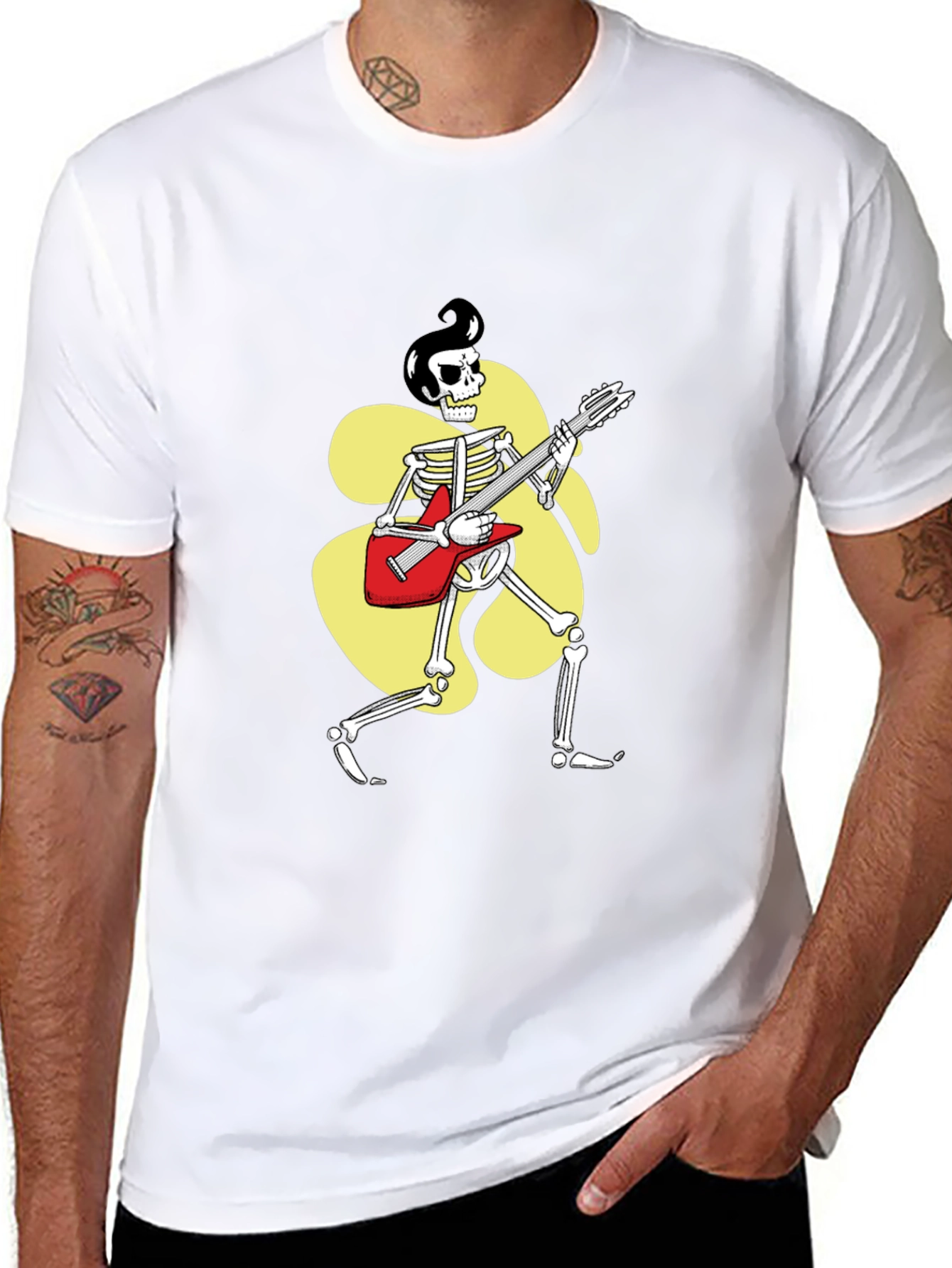 Skeleton Rocker Black T-Shirt
