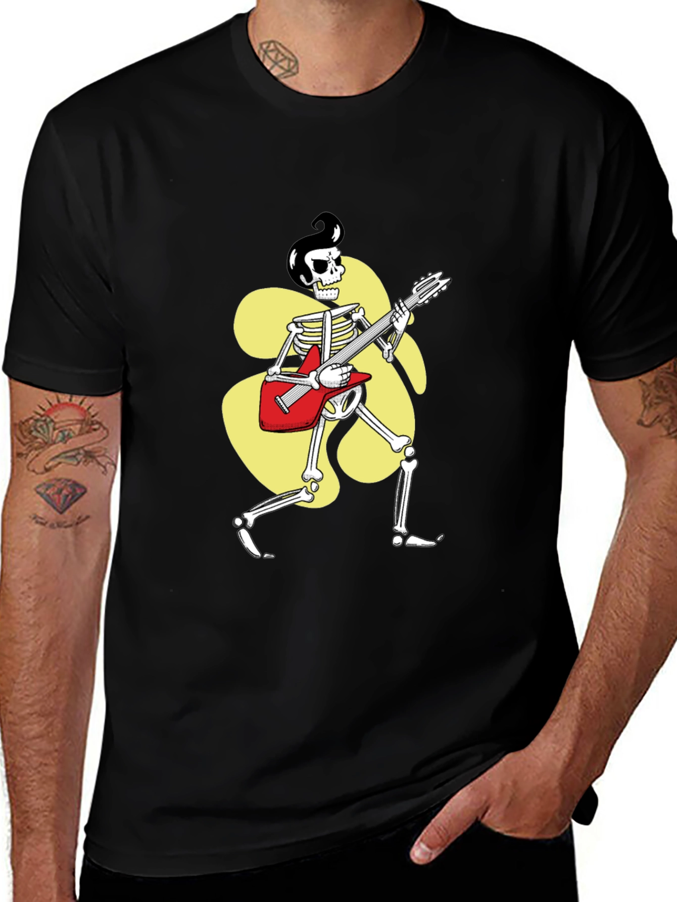 Skeleton Rocker Black T-Shirt