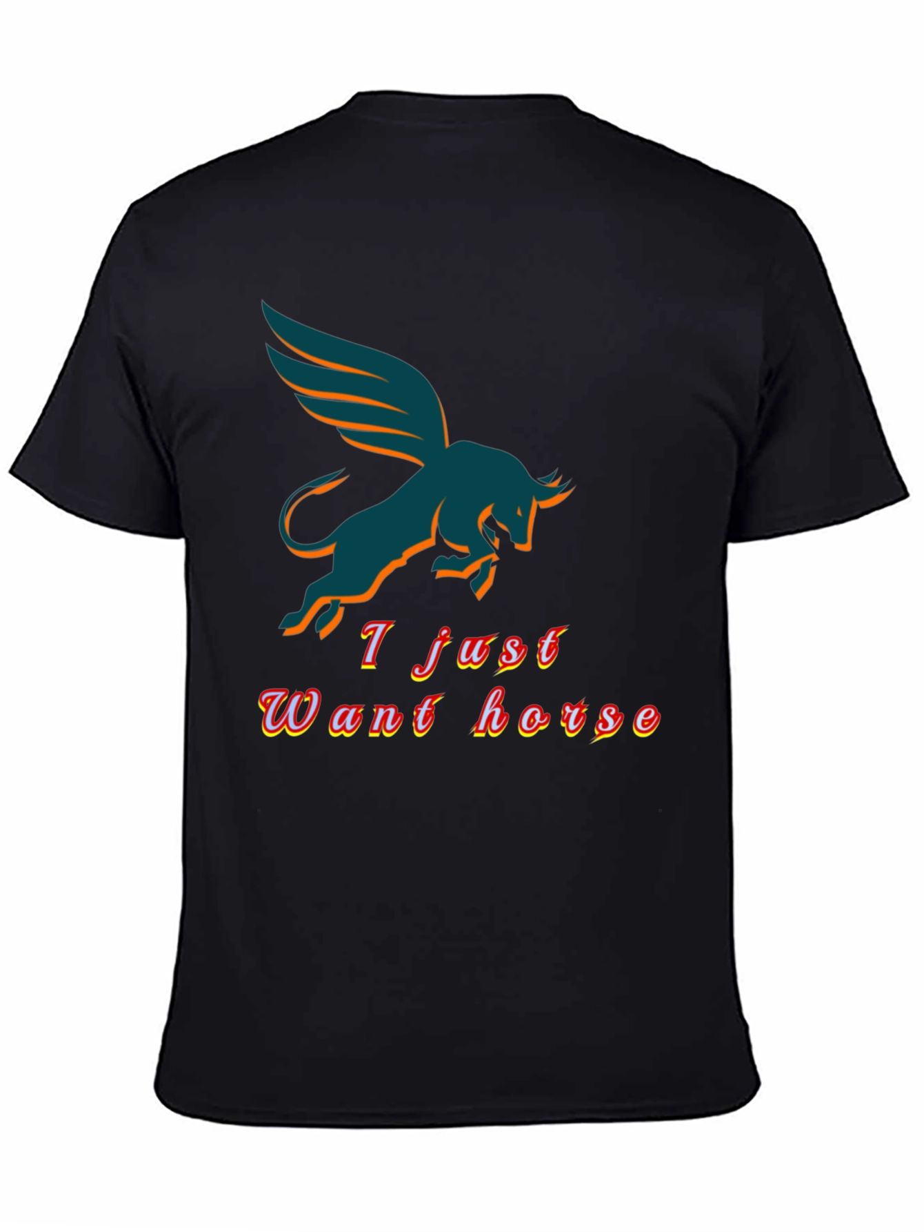 Winged Bull T-Shirt - I Just Want Horse