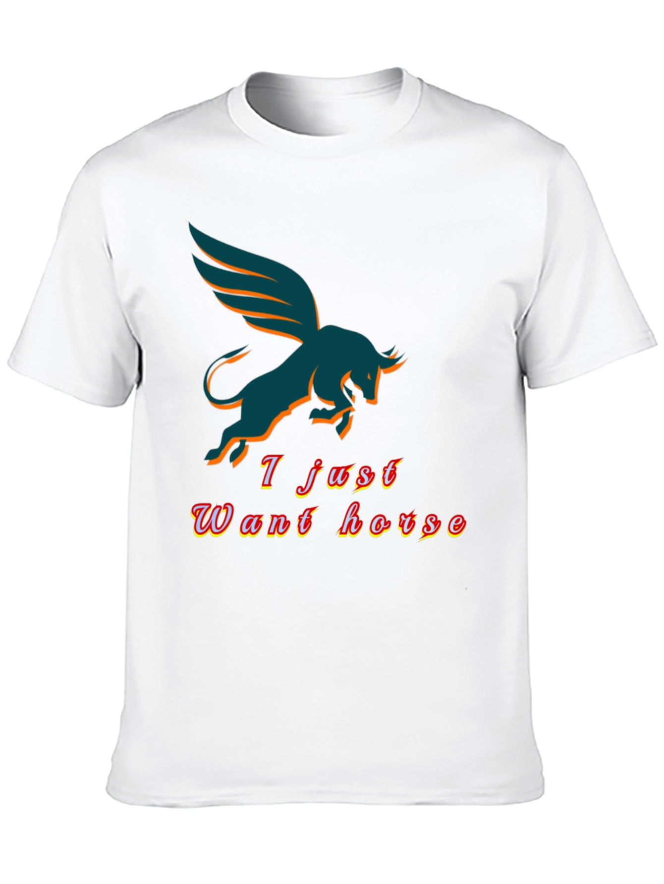 Winged Bull T-Shirt - I Just Want Horse