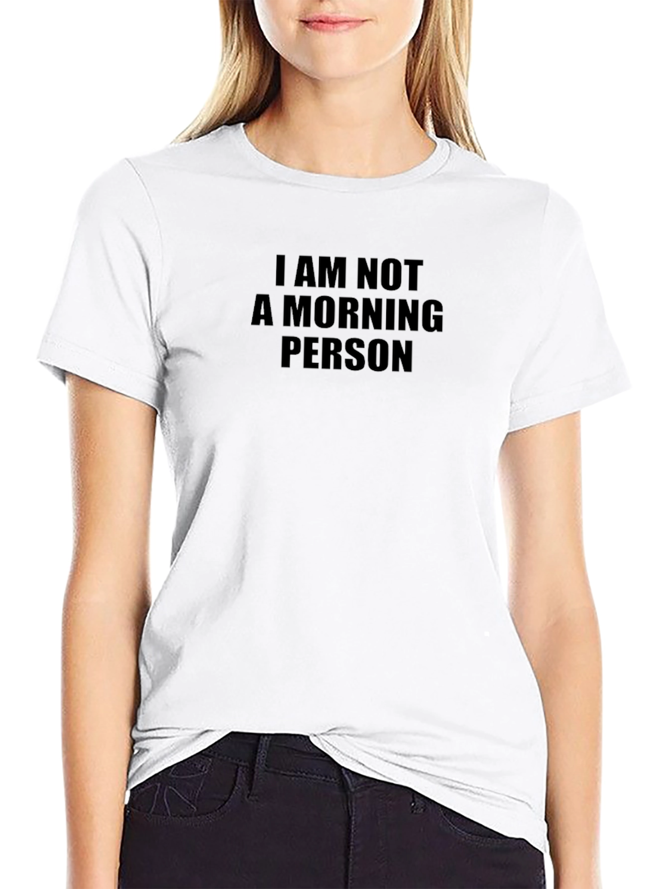 I Am Not A Morning Person Black T-Shirt