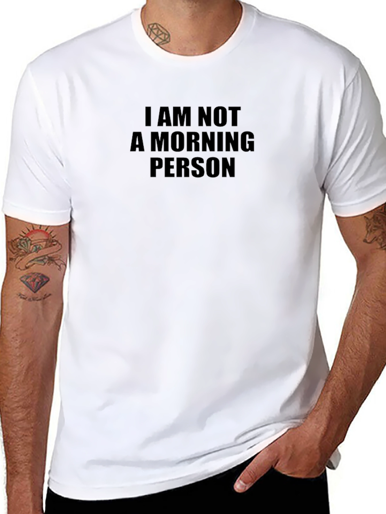 I Am Not A Morning Person Black T-Shirt