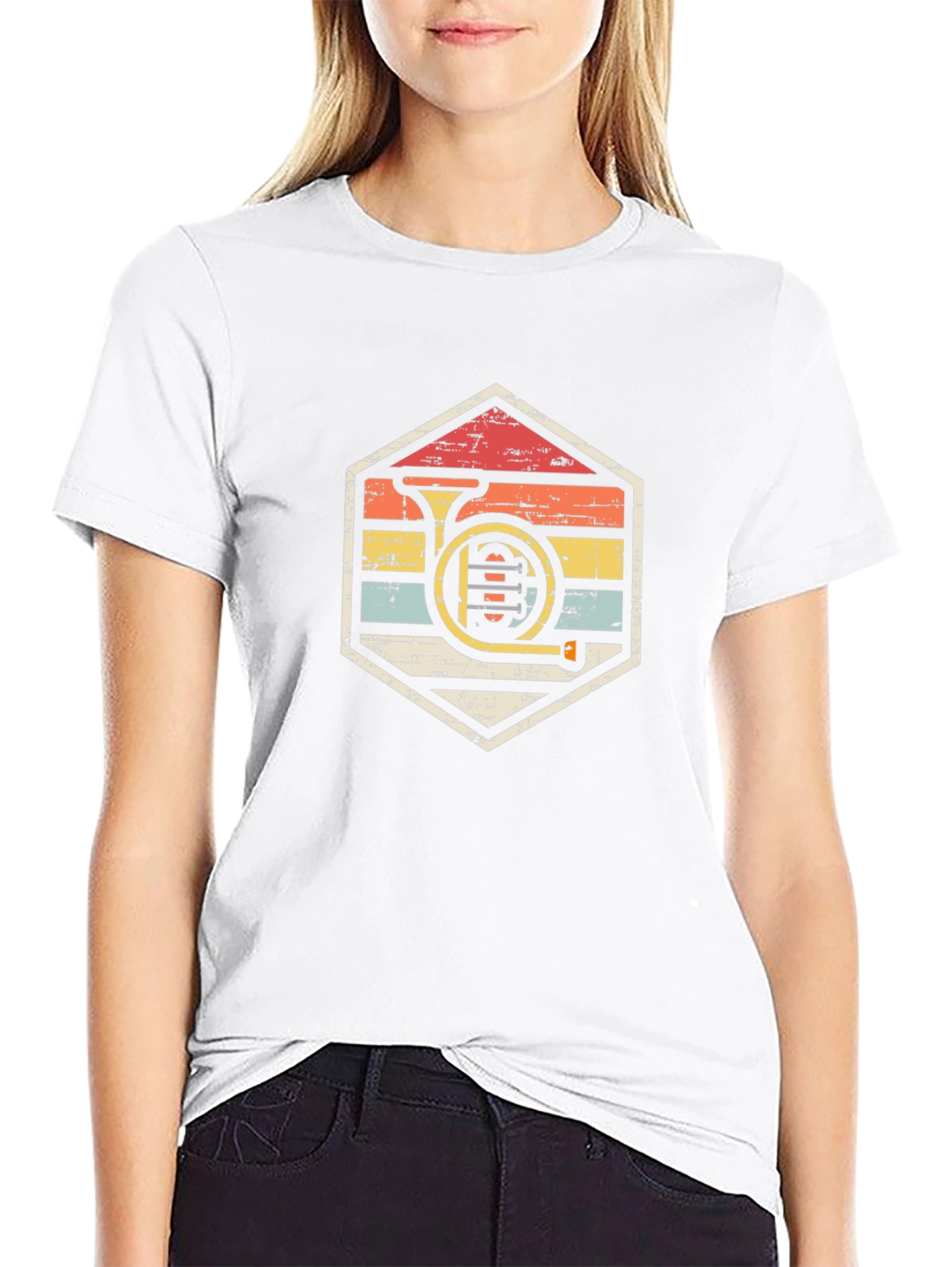 Retro French Horn T-Shirt