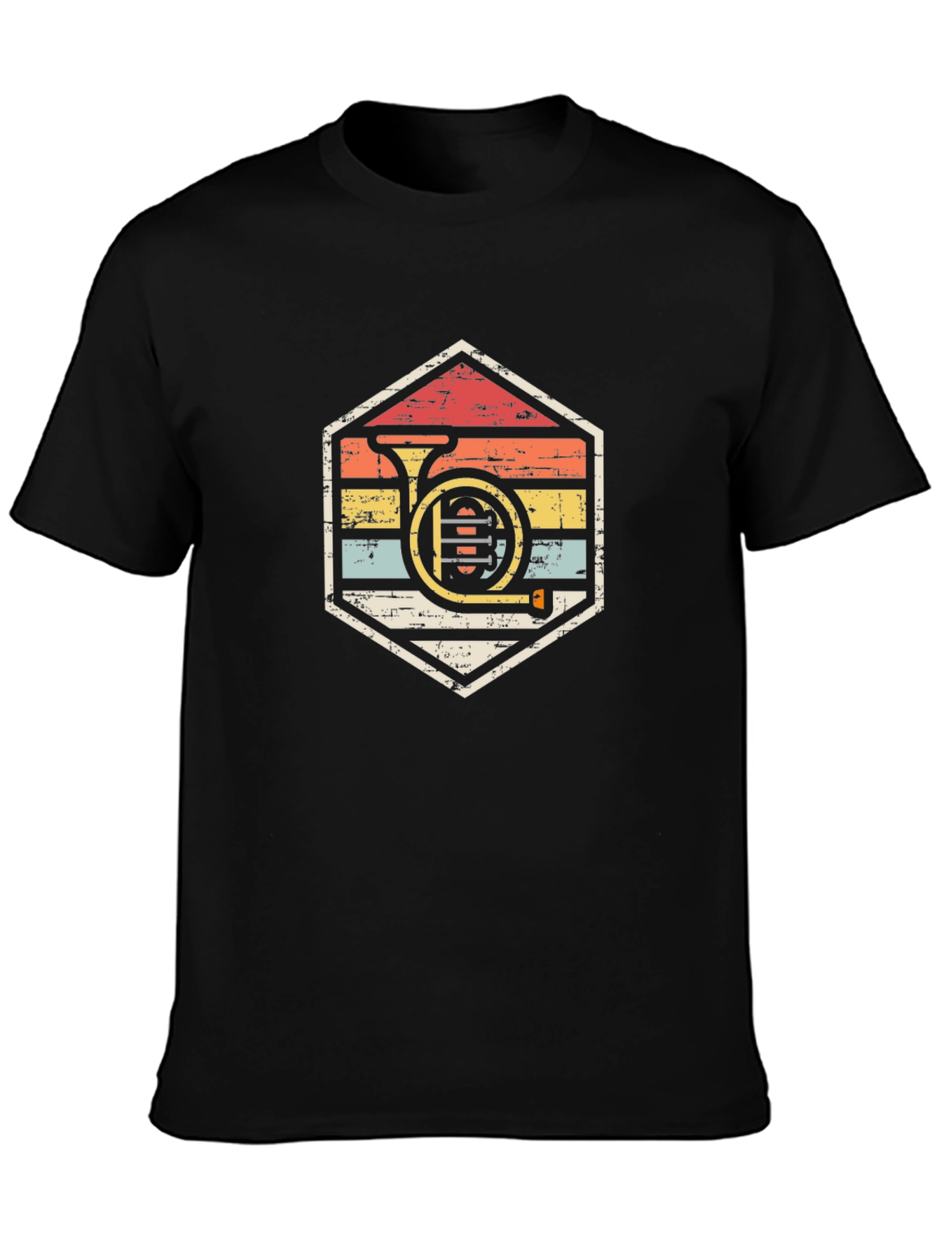 Retro French Horn T-Shirt