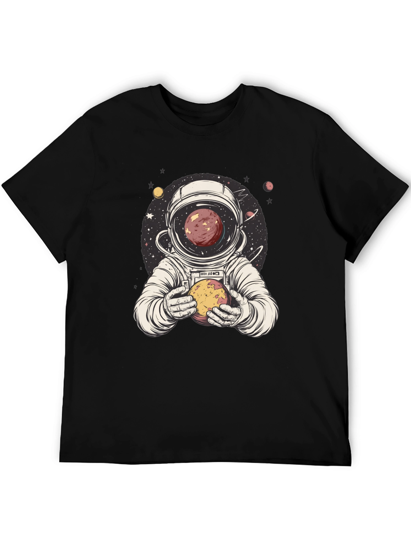 Astronaut Planet Graphic Tee - Unique Space Design