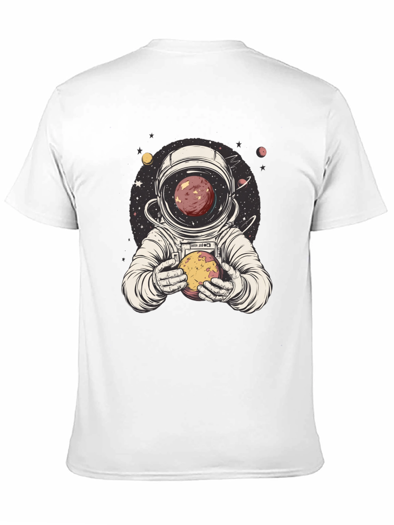 Astronaut Planet Graphic Tee - Unique Space Design