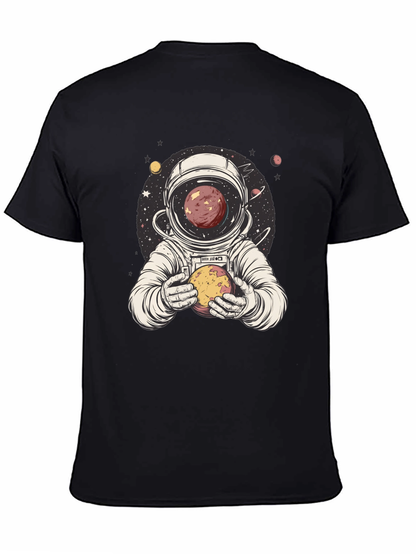 Astronaut Planet Graphic Tee - Unique Space Design