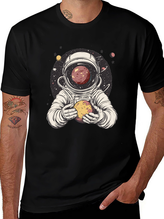 Astronaut Planet Graphic Tee - Unique Space Design