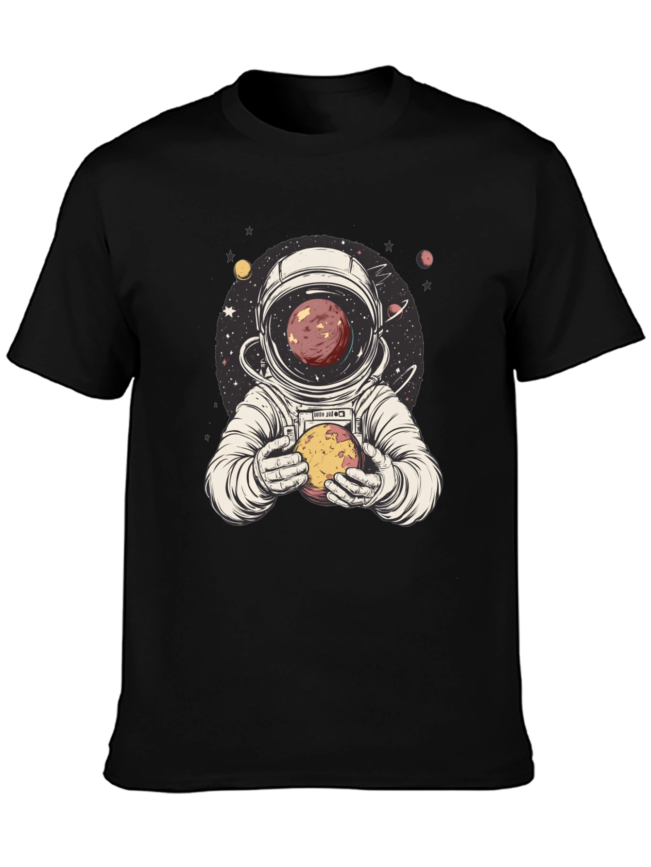 Astronaut Planet Graphic Tee - Unique Space Design