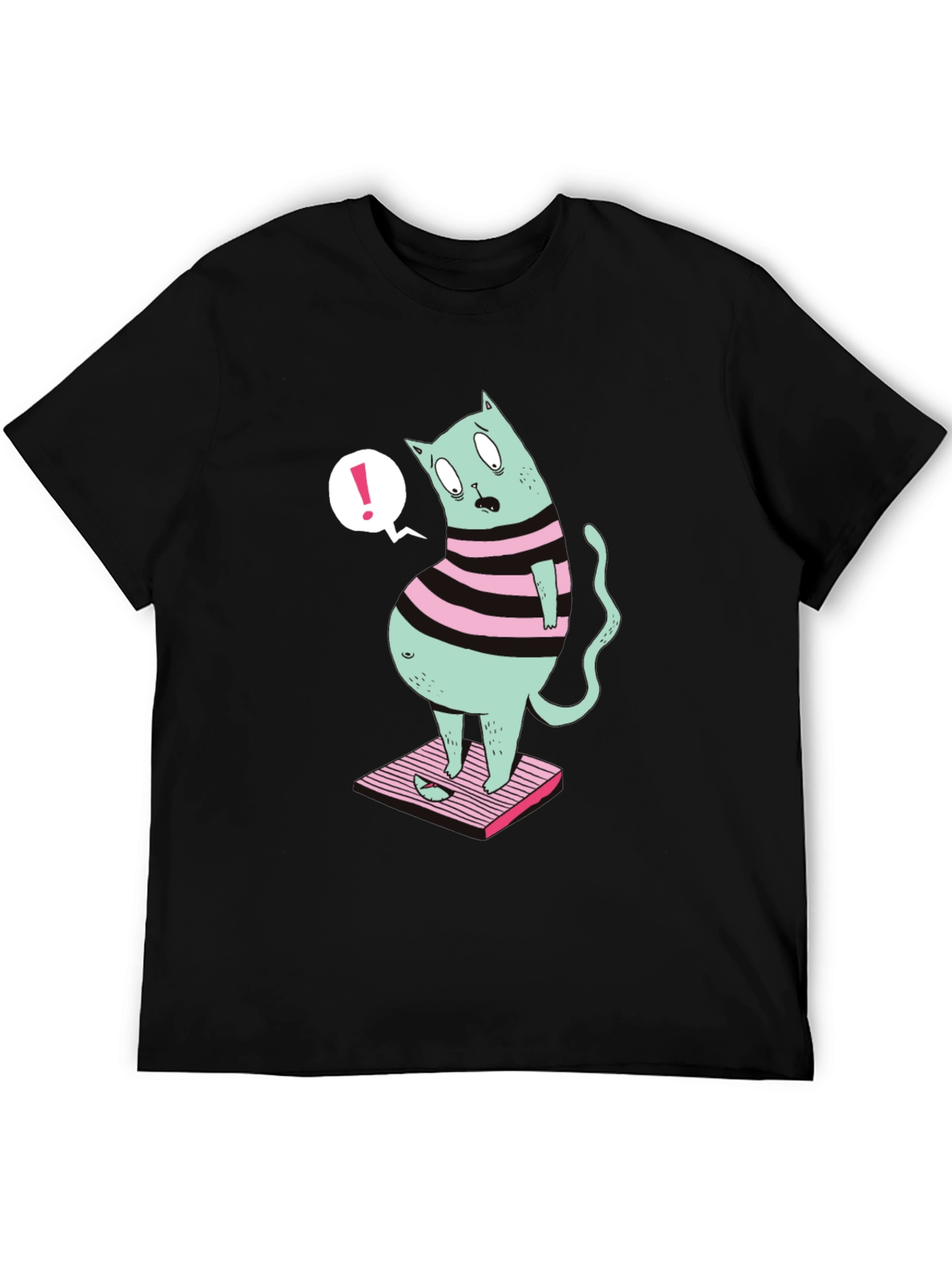 Funny Cat on Scale Graphic T-Shirt