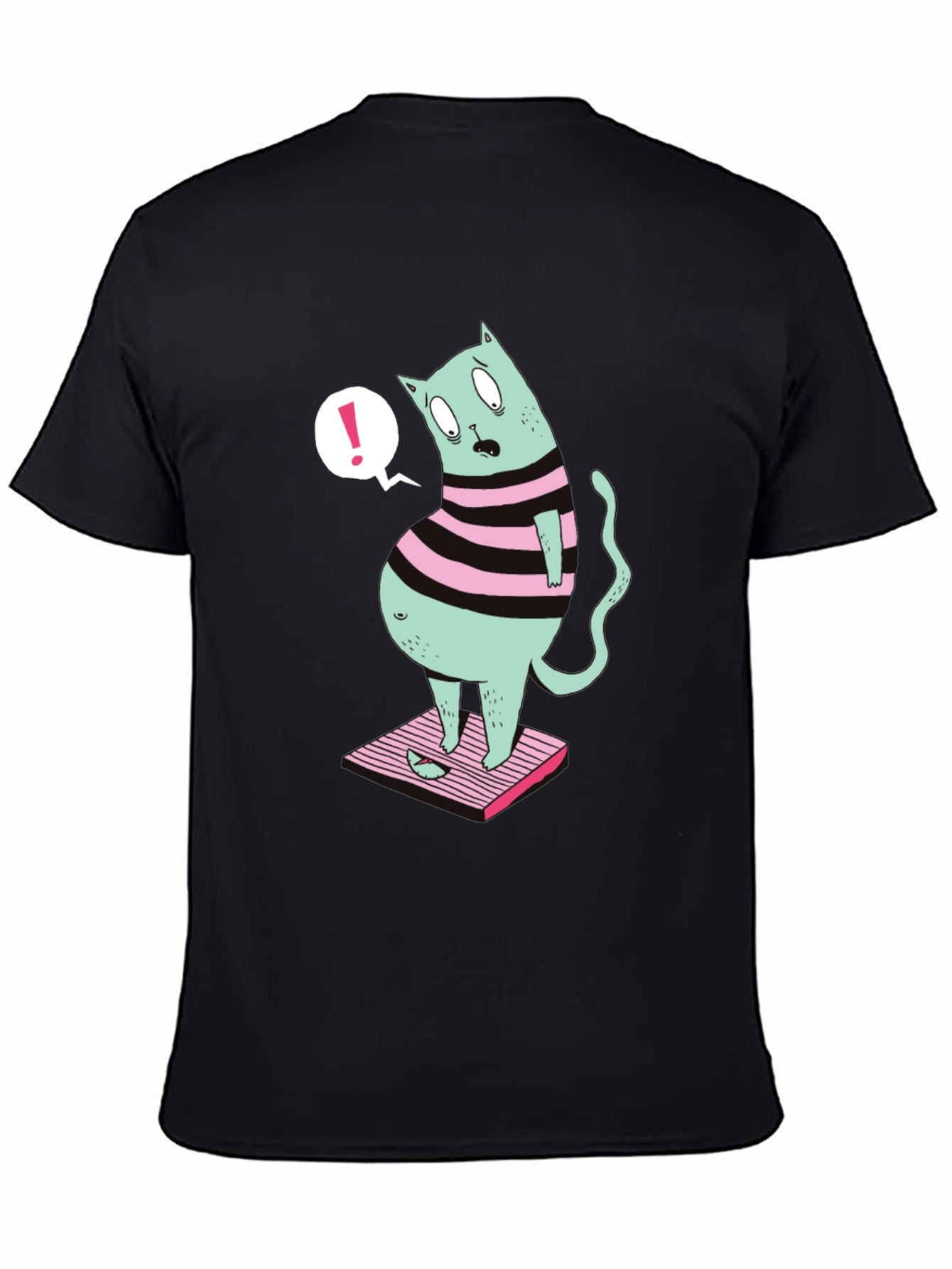 Funny Cat on Scale Graphic T-Shirt