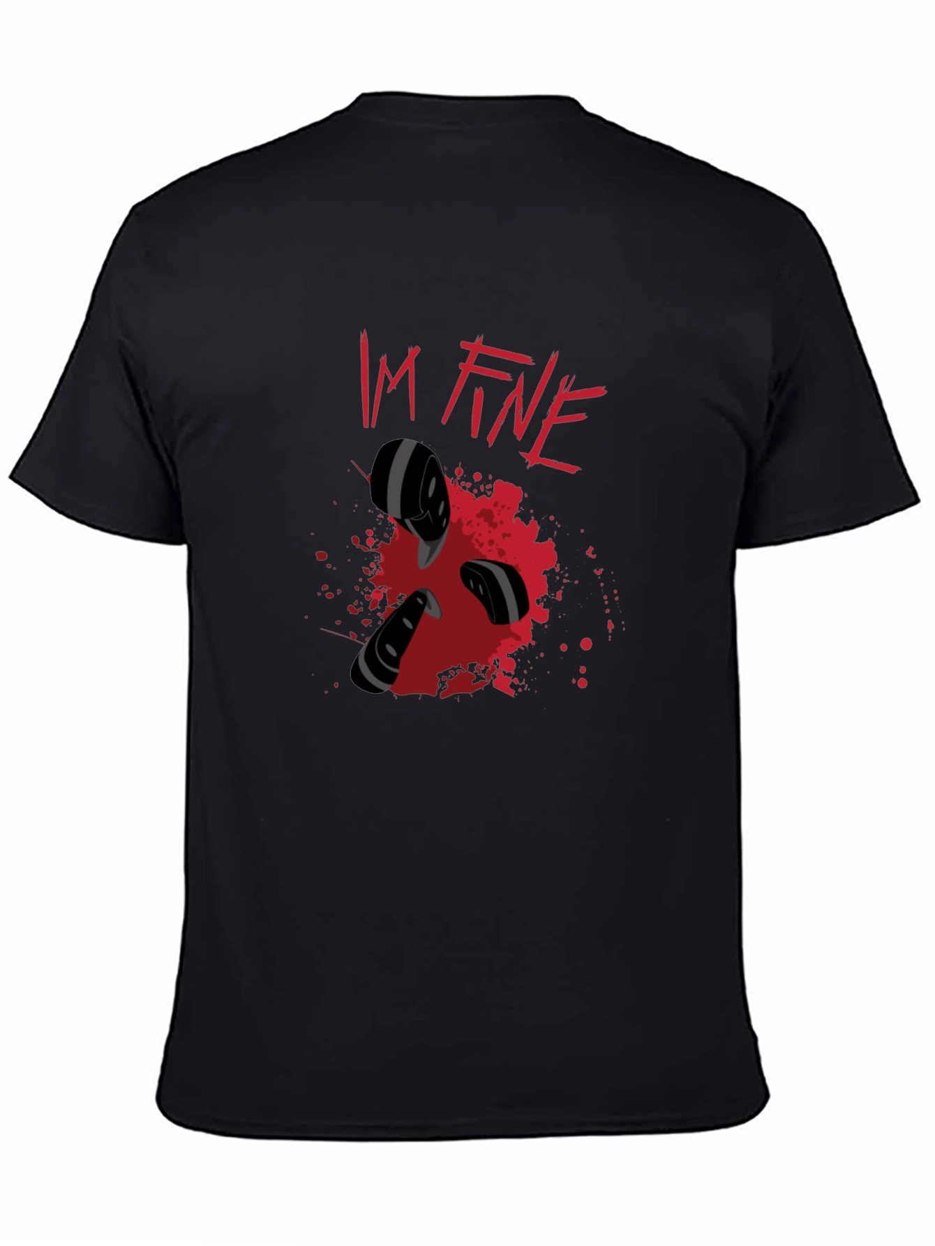 Im Fine Graphic T-Shirt - Black Cotton Tee