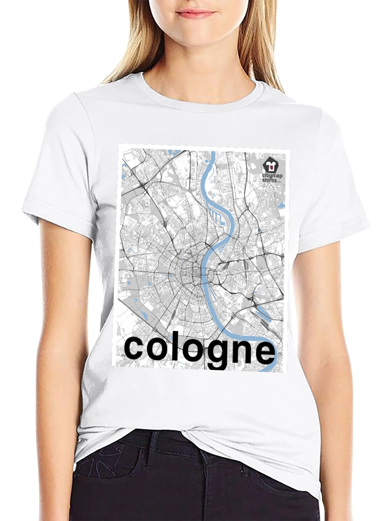 Cologne Map T-Shirt - Cityscape Design
