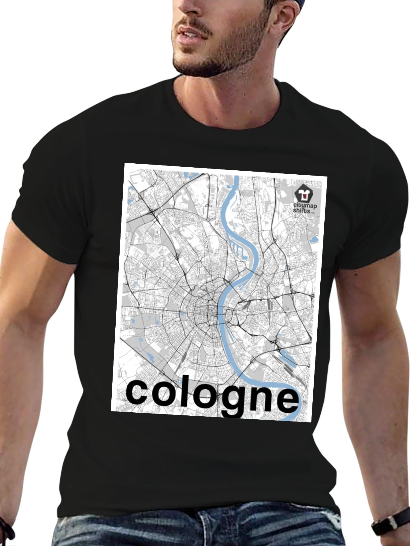 Cologne Map T-Shirt - Cityscape Design