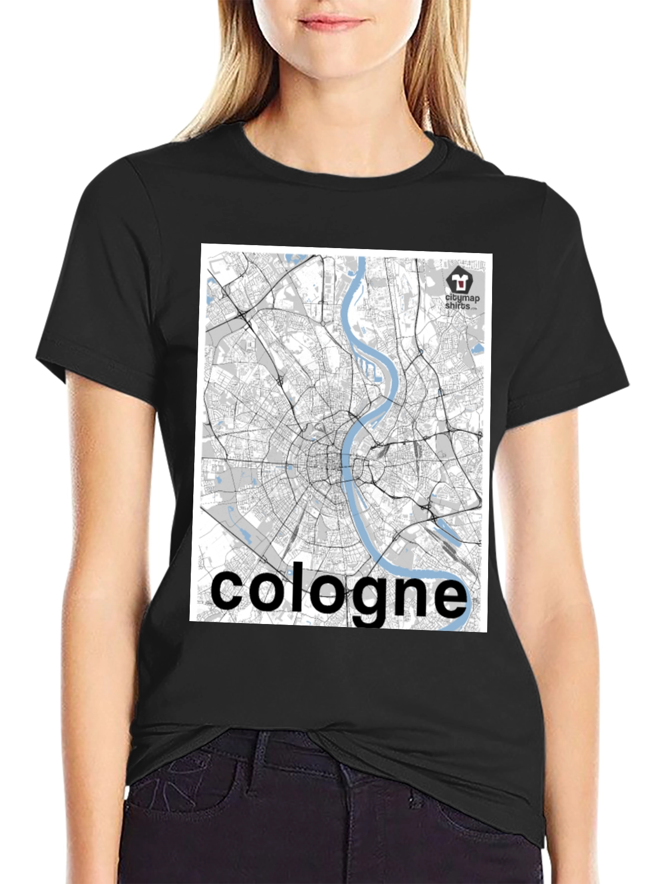 Cologne Map T-Shirt - Cityscape Design
