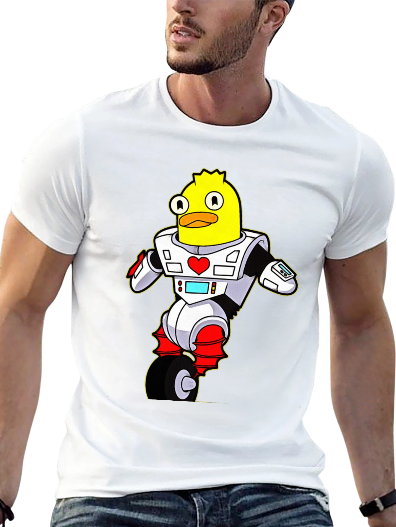Robot Duck T-Shirt - Sci-Fi Cartoon Tee