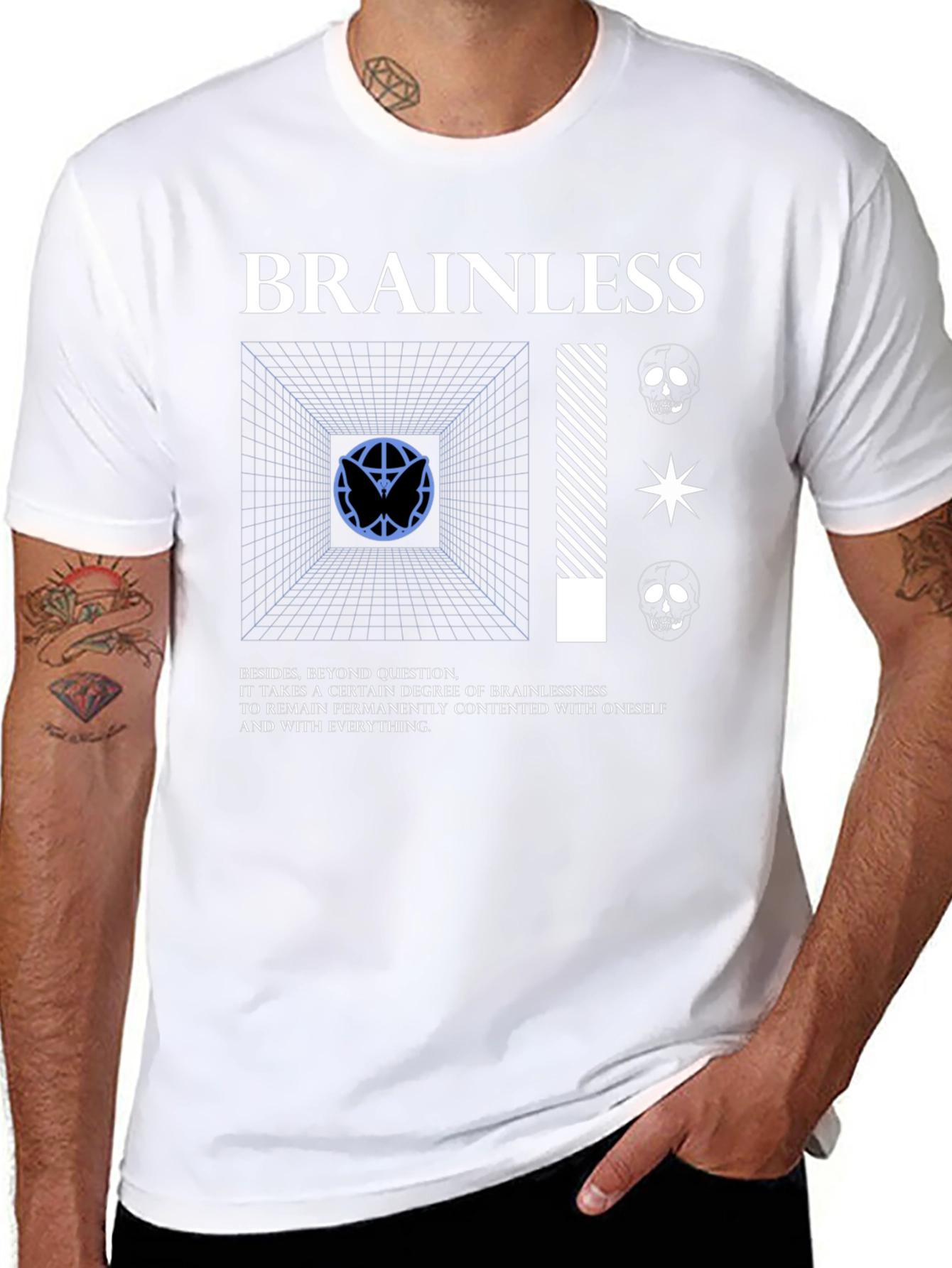 Brainless Graphic Tee - Edgy Streetwear T-Shirt
