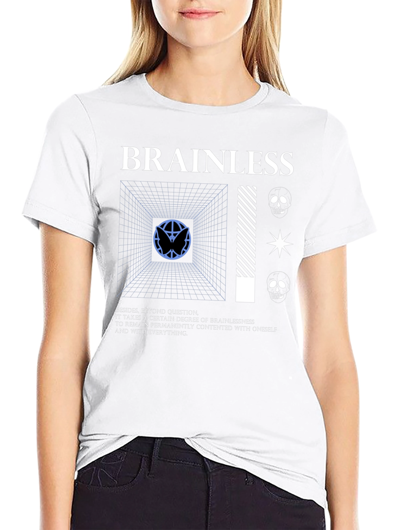 Brainless Graphic Tee - Edgy Streetwear T-Shirt