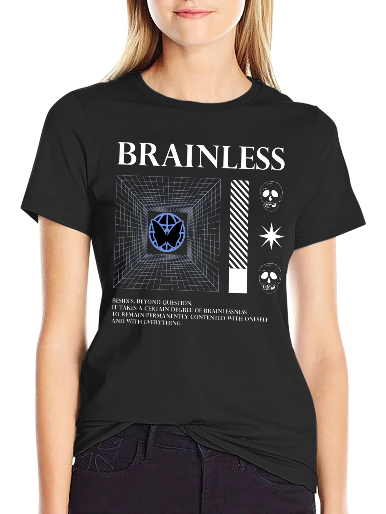 Brainless Graphic Tee - Edgy Streetwear T-Shirt