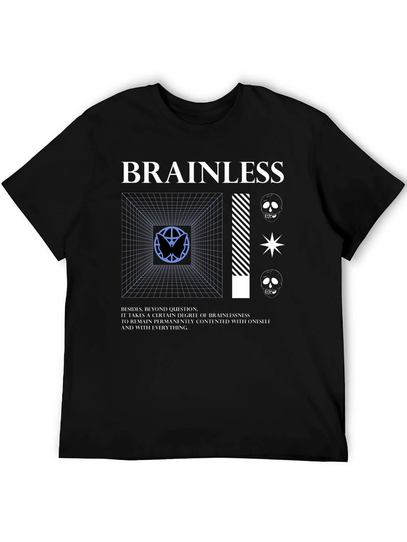 Brainless Graphic Tee - Edgy Streetwear T-Shirt