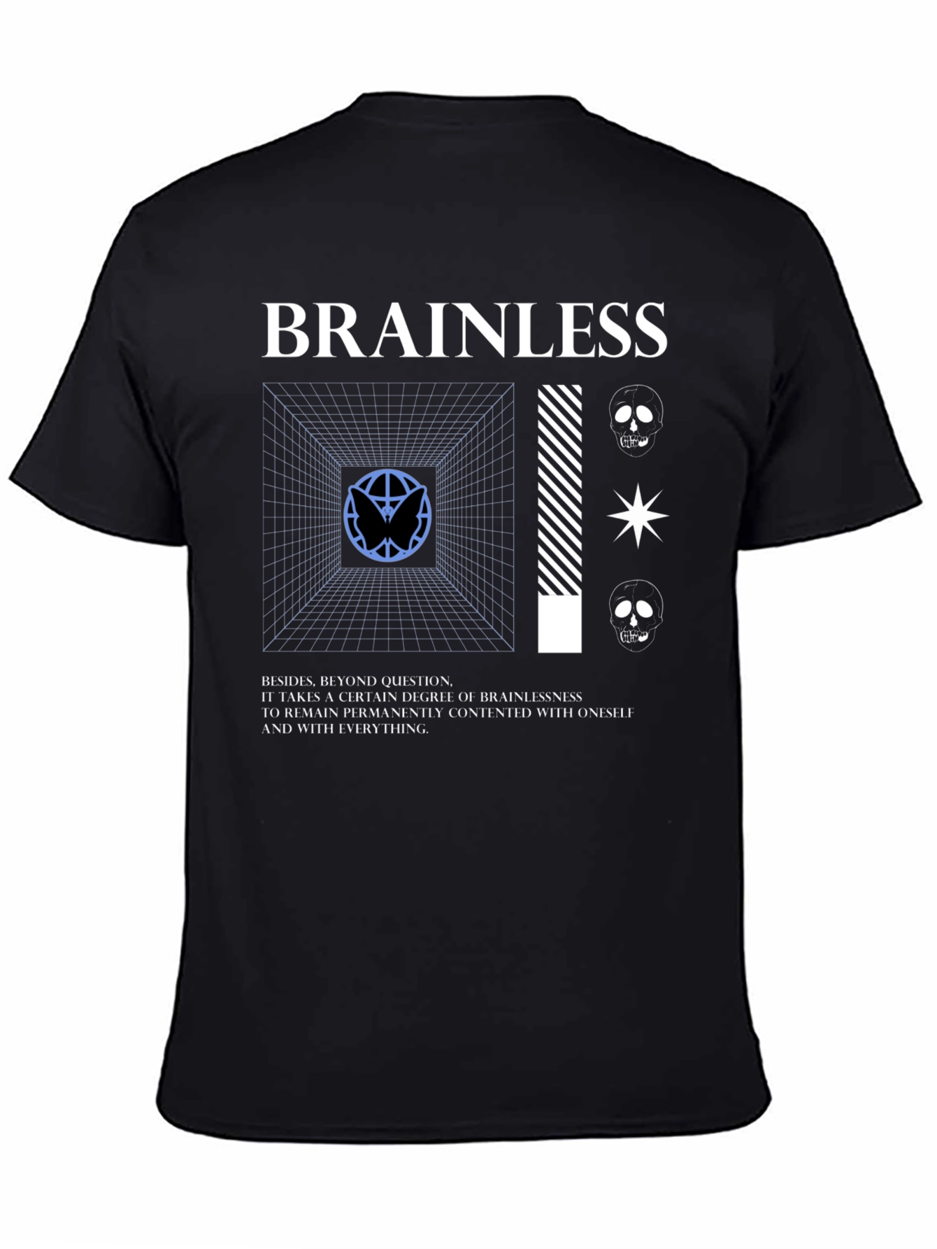 Brainless Graphic Tee - Edgy Streetwear T-Shirt