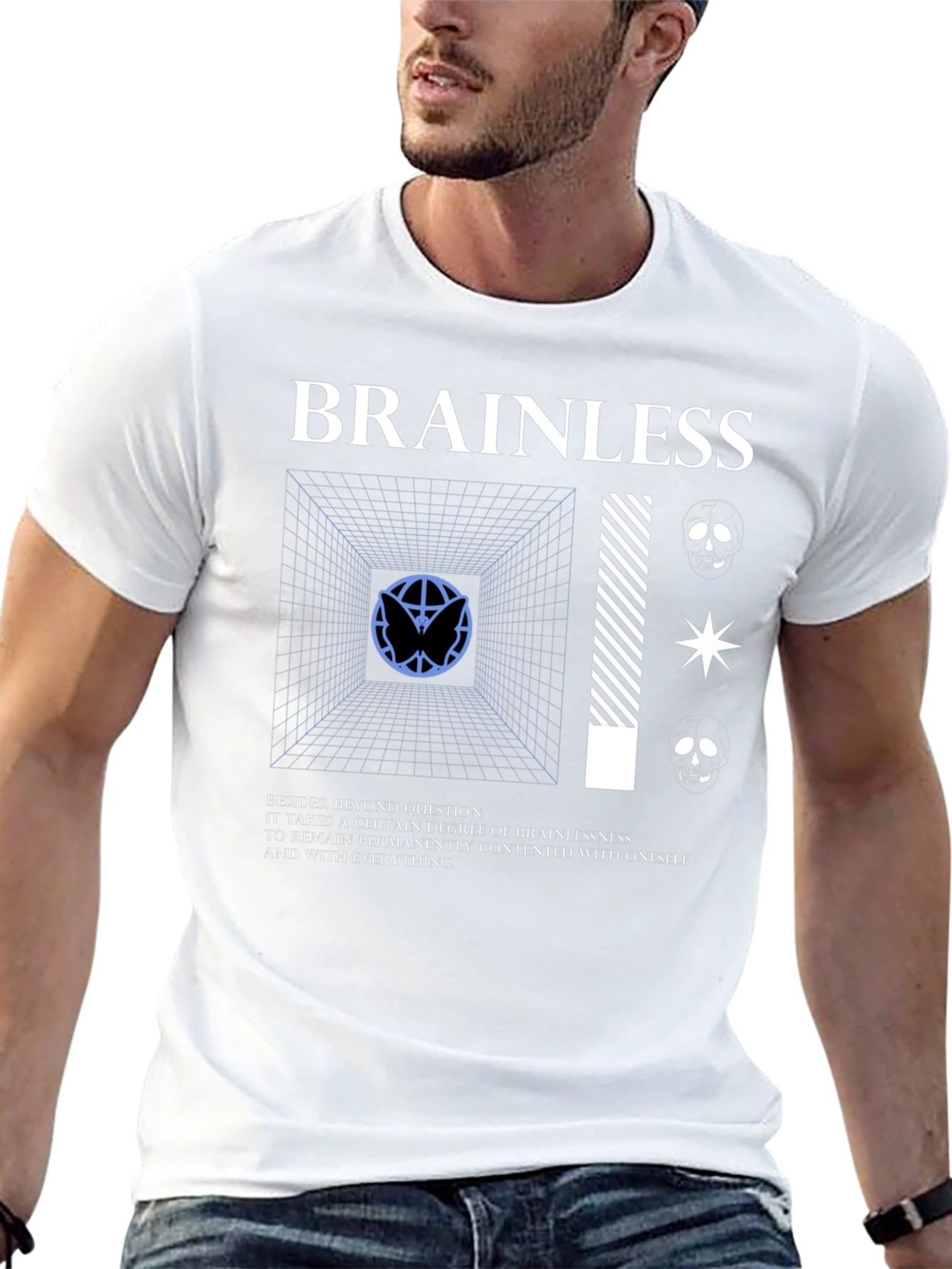 Brainless Graphic Tee - Edgy Streetwear T-Shirt