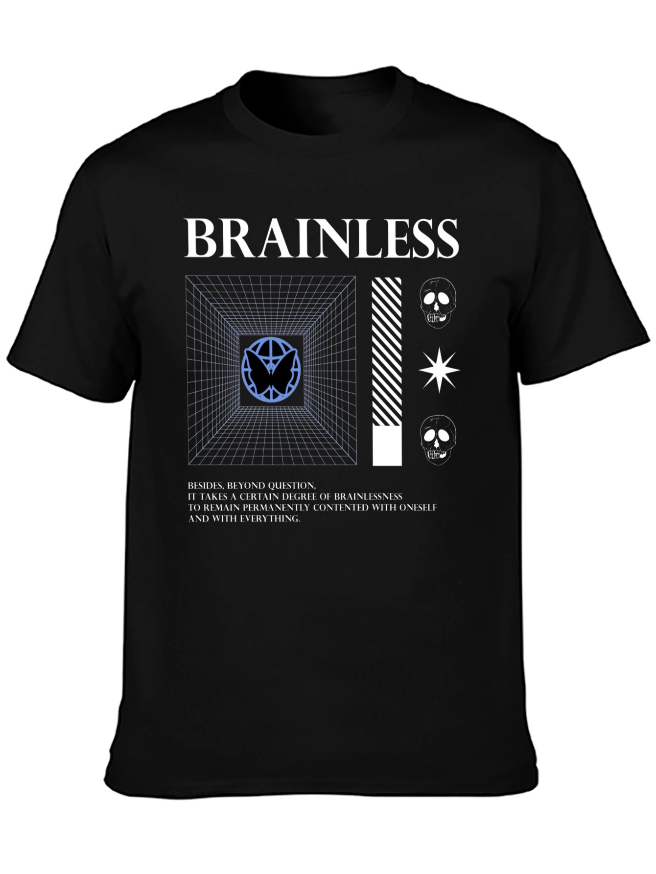 Brainless Graphic Tee - Edgy Streetwear T-Shirt