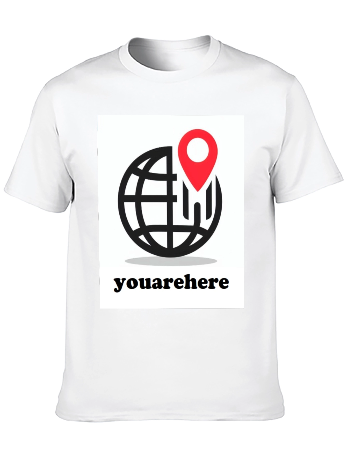You Are Here T-Shirt - Globe and Location Pin