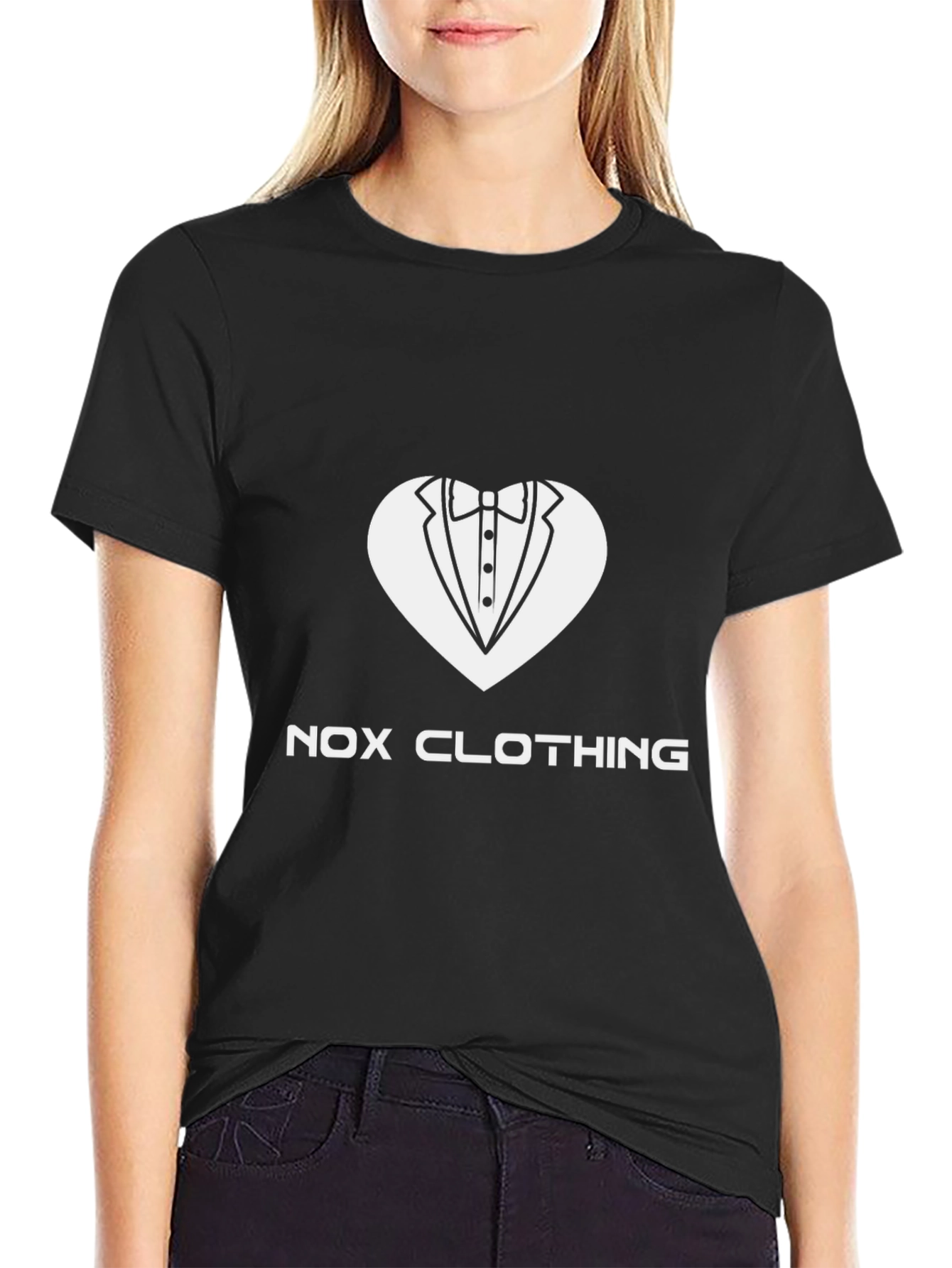Nox Clothing Tuxedo Heart Graphic Tee - Black