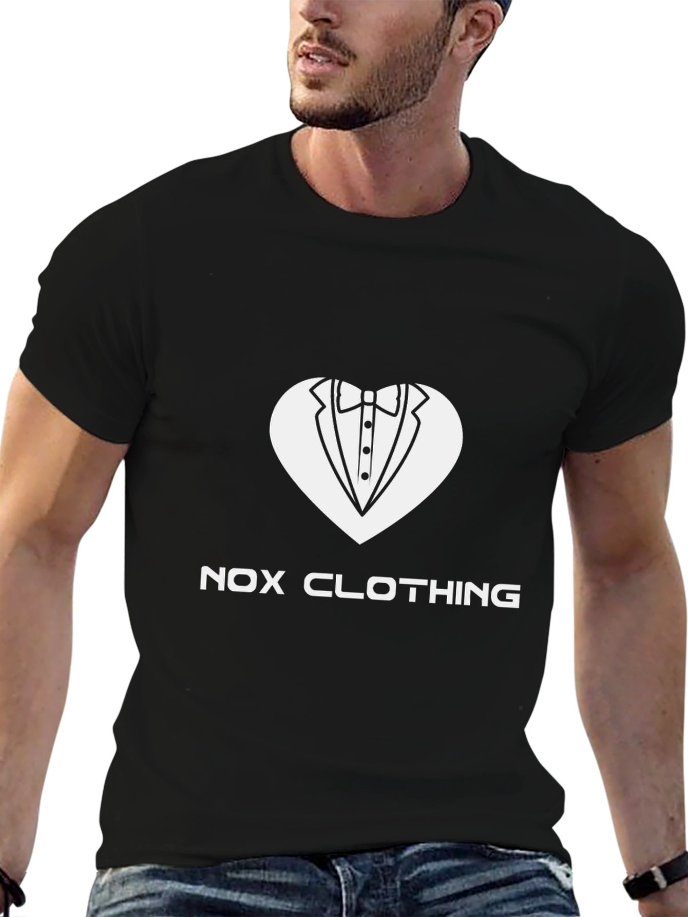 Nox Clothing Tuxedo Heart Graphic Tee - Black