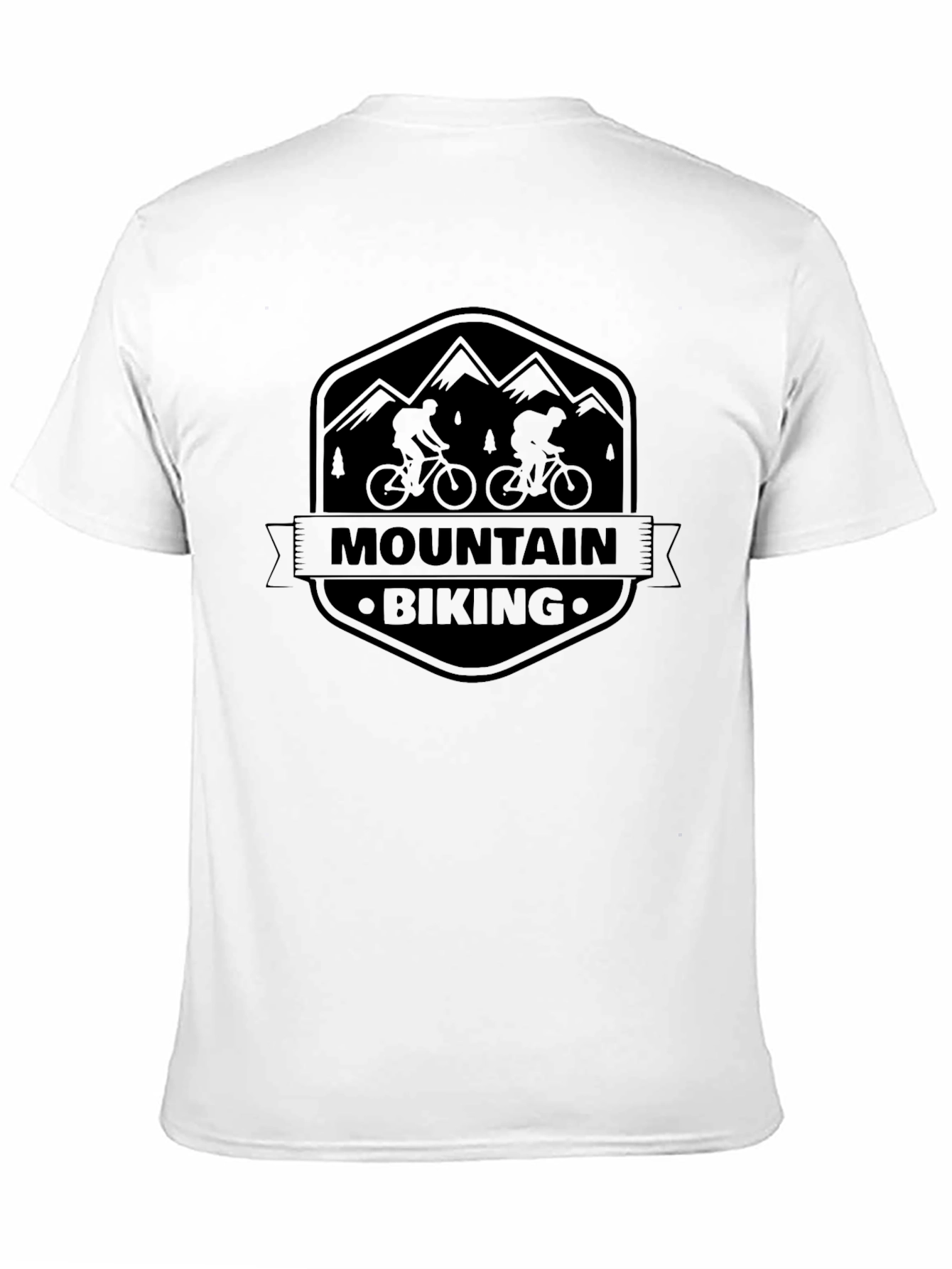 Mountain Biking Graphic Tee - Black