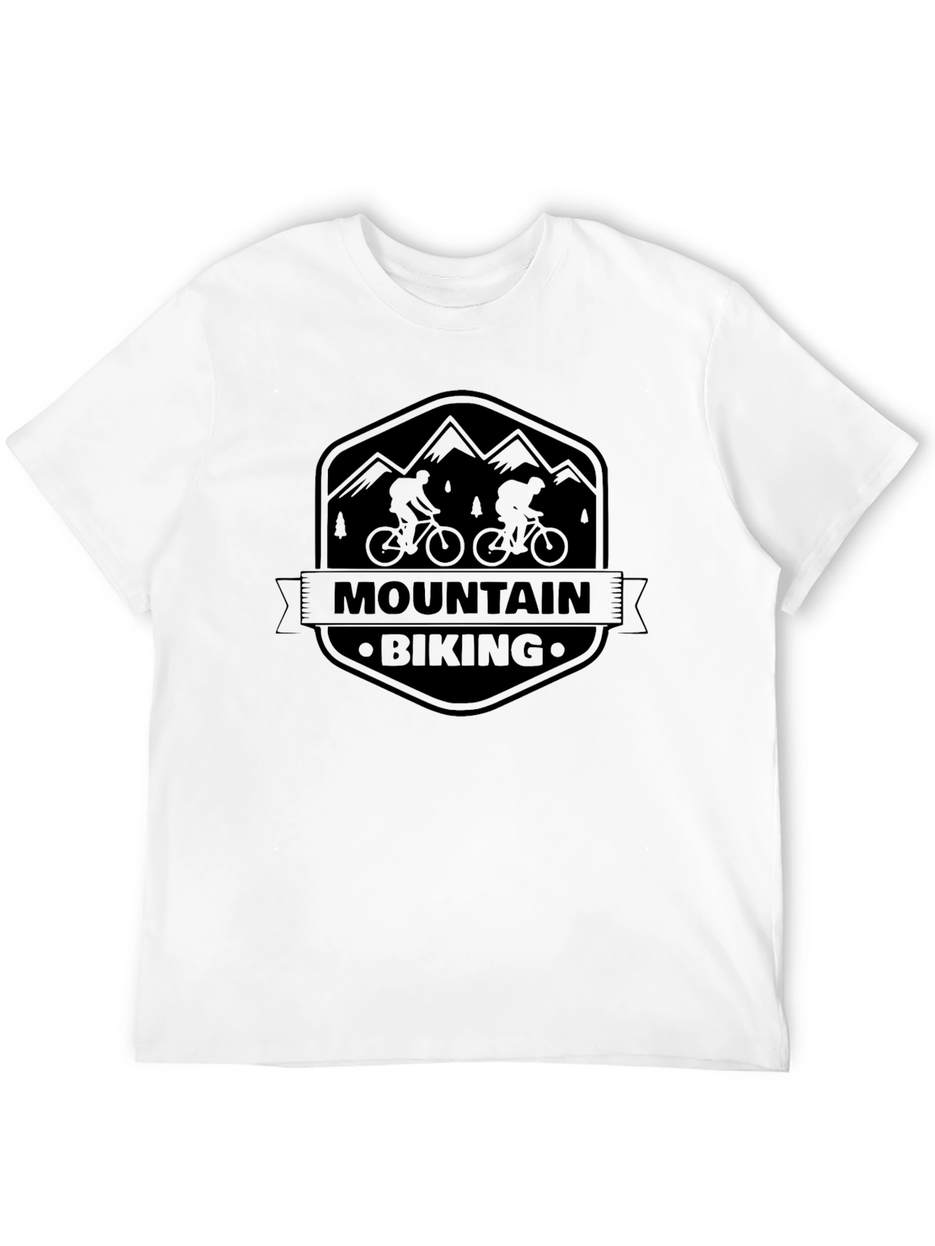 Mountain Biking Graphic Tee - Black